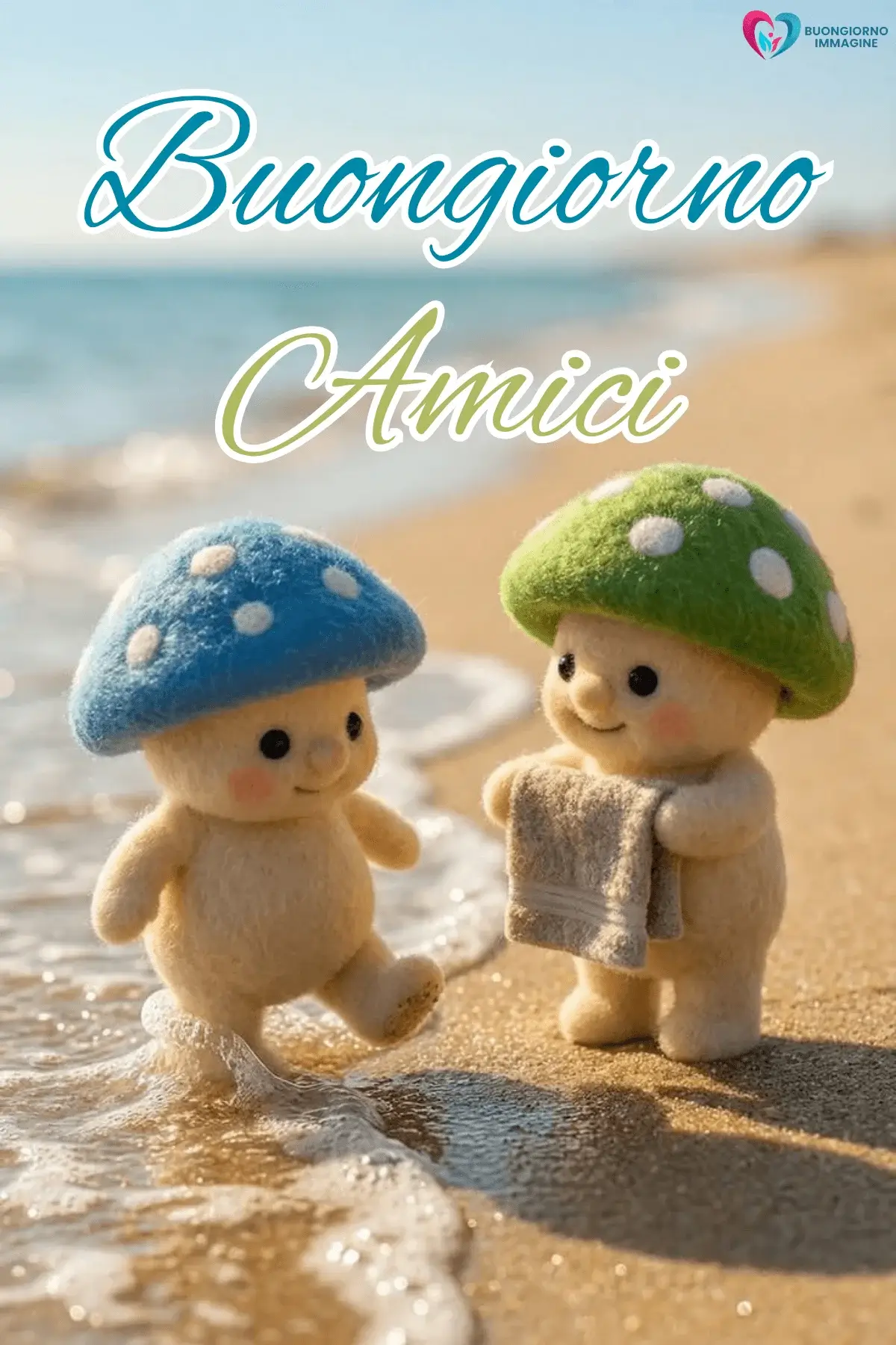 buongiorno amici affettuosi con sorriso mattutino