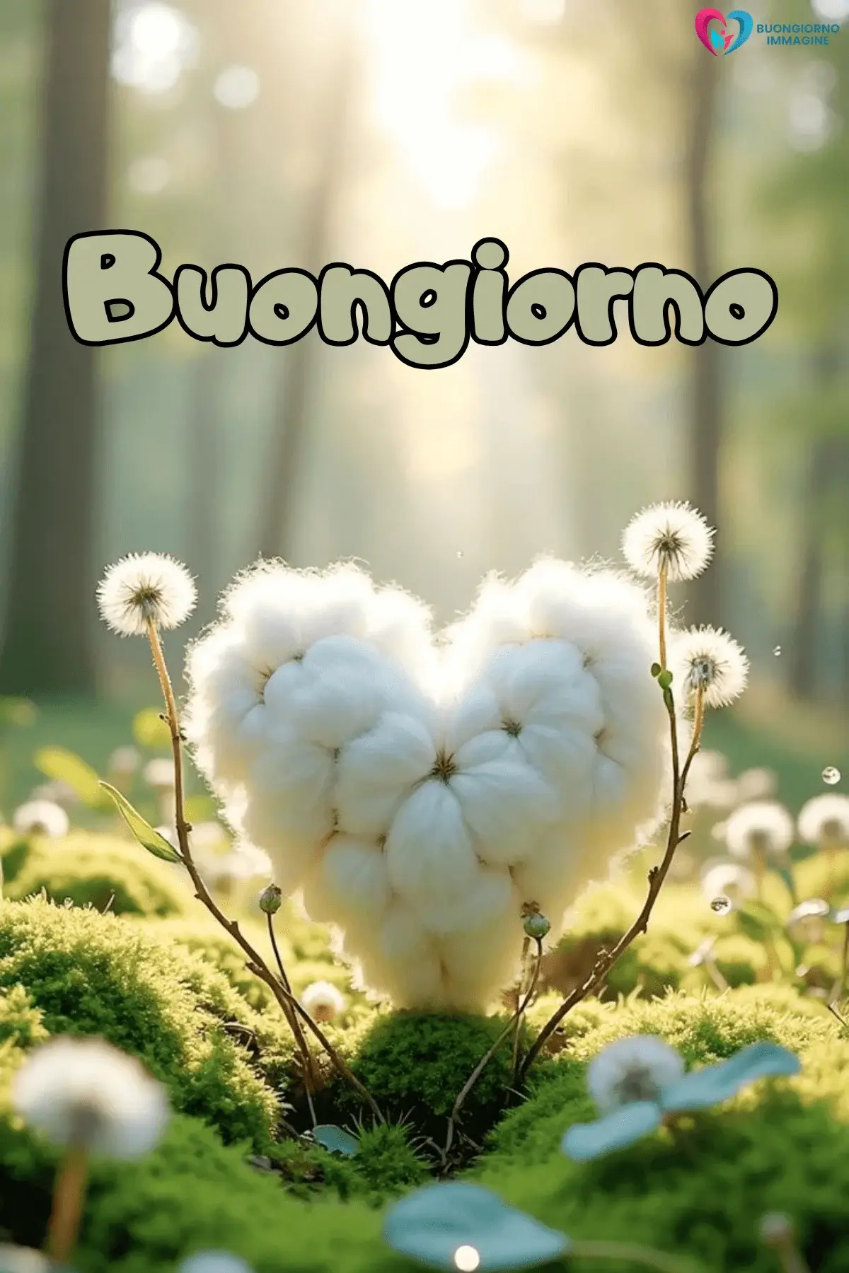 buongiorno cuore tenero con sorriso mattutino