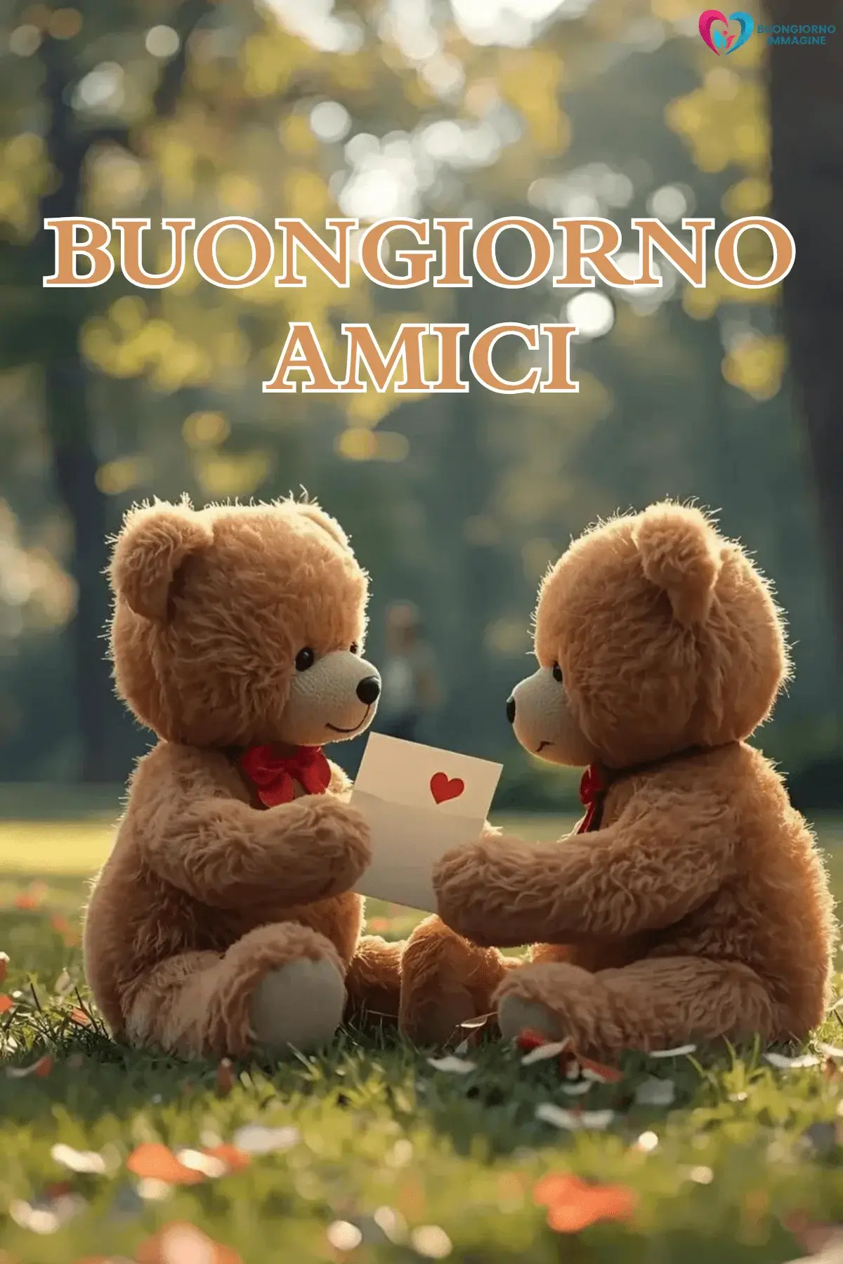 buongiorno amici affettuosi con sorriso mattutino