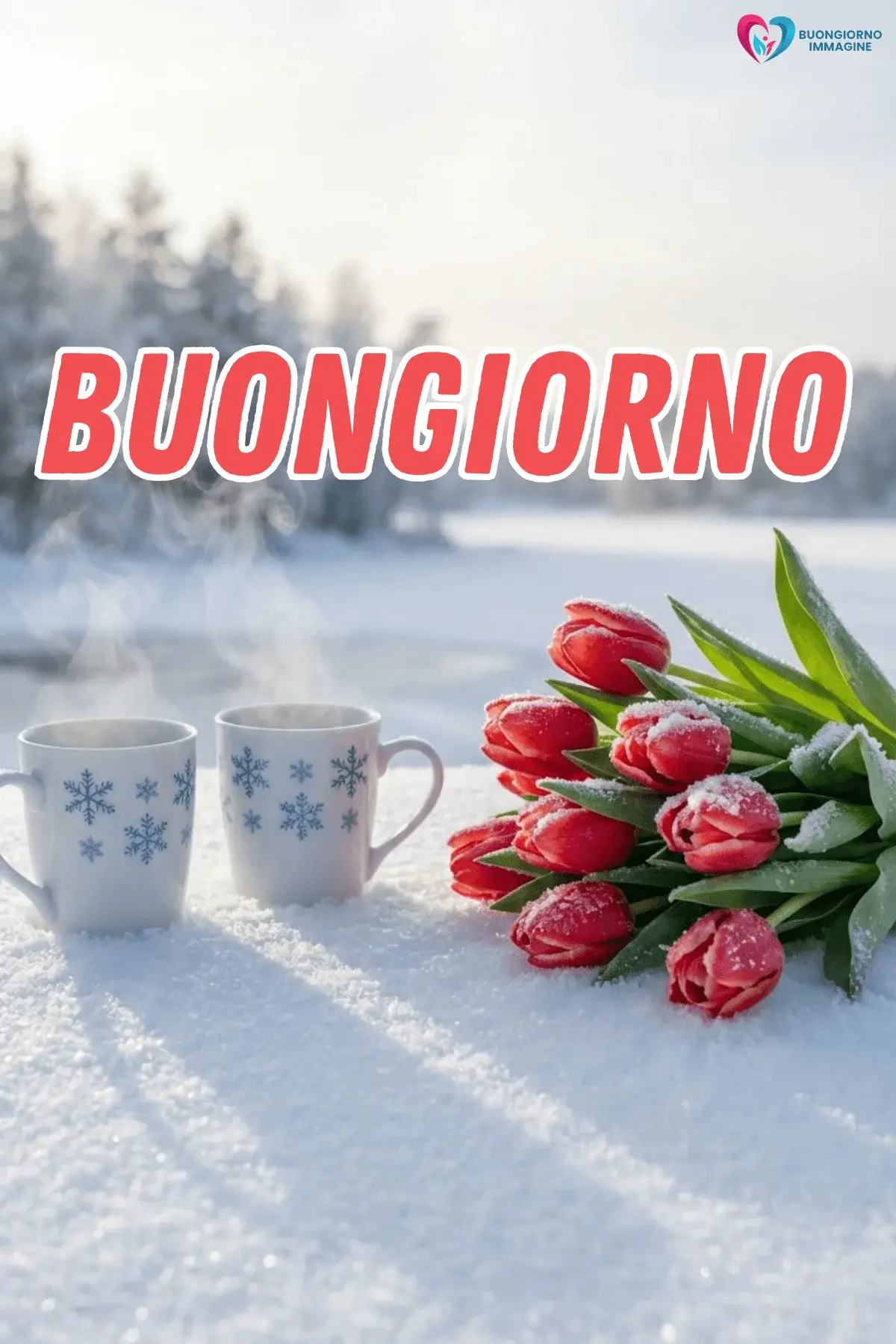 buongiorno invernale accogliente con sorriso mattutino