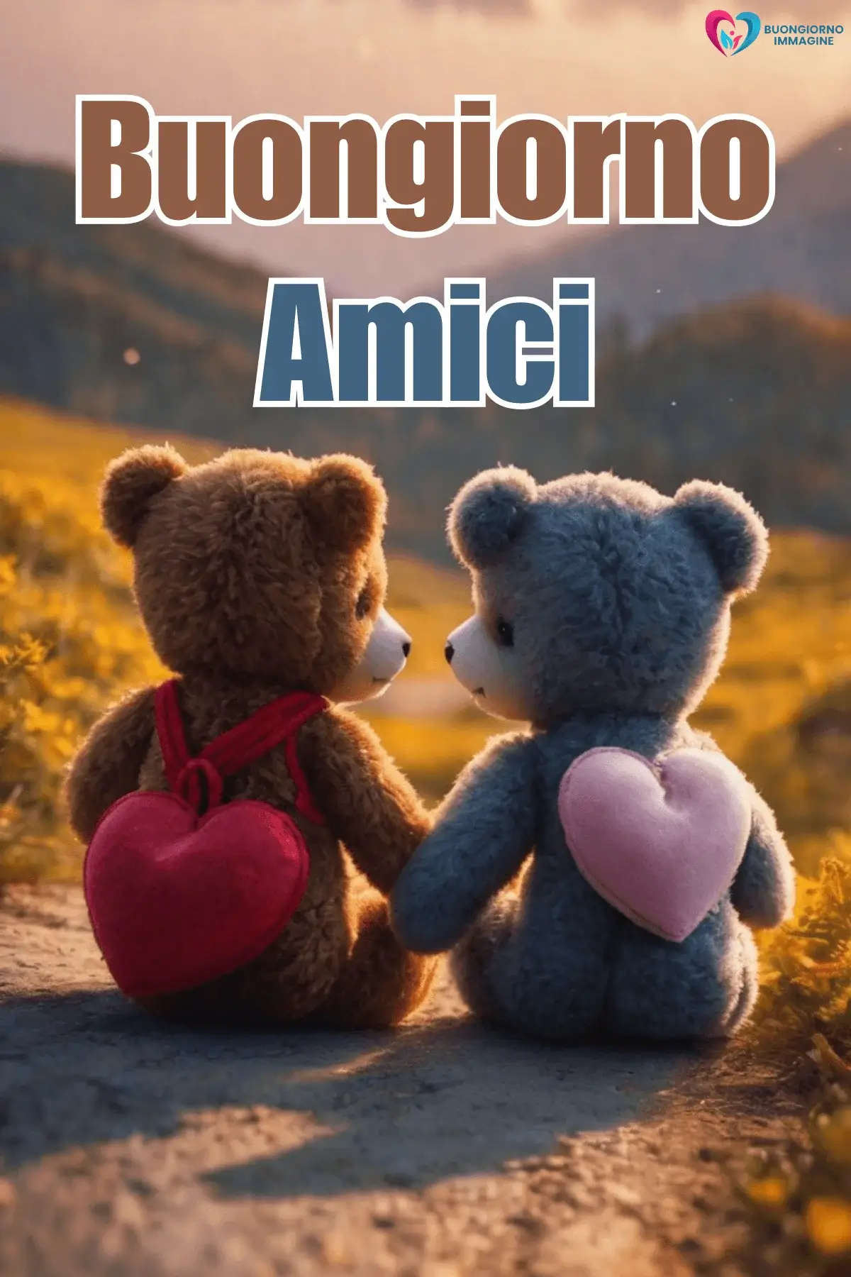 buongiorno amici affettuosi con sorriso mattutino