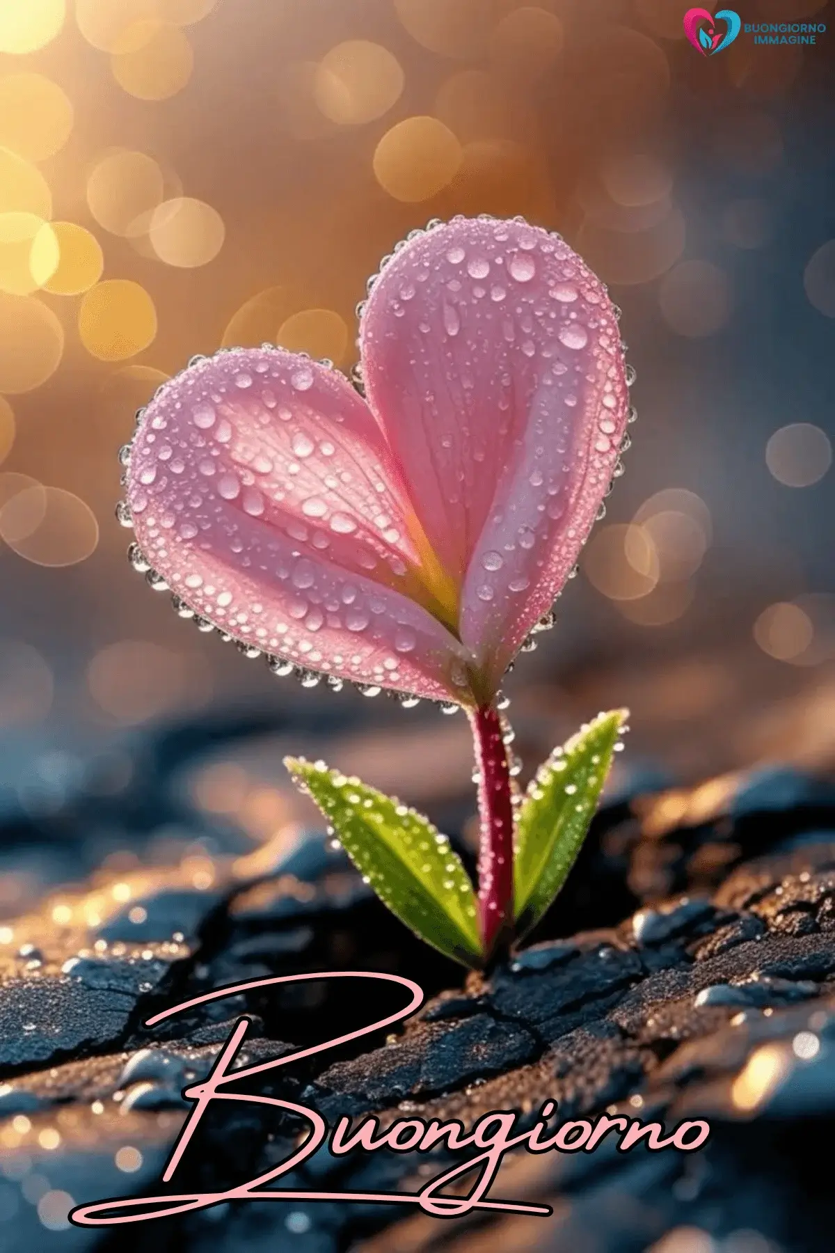 buongiorno cuore tenero con sorriso mattutino