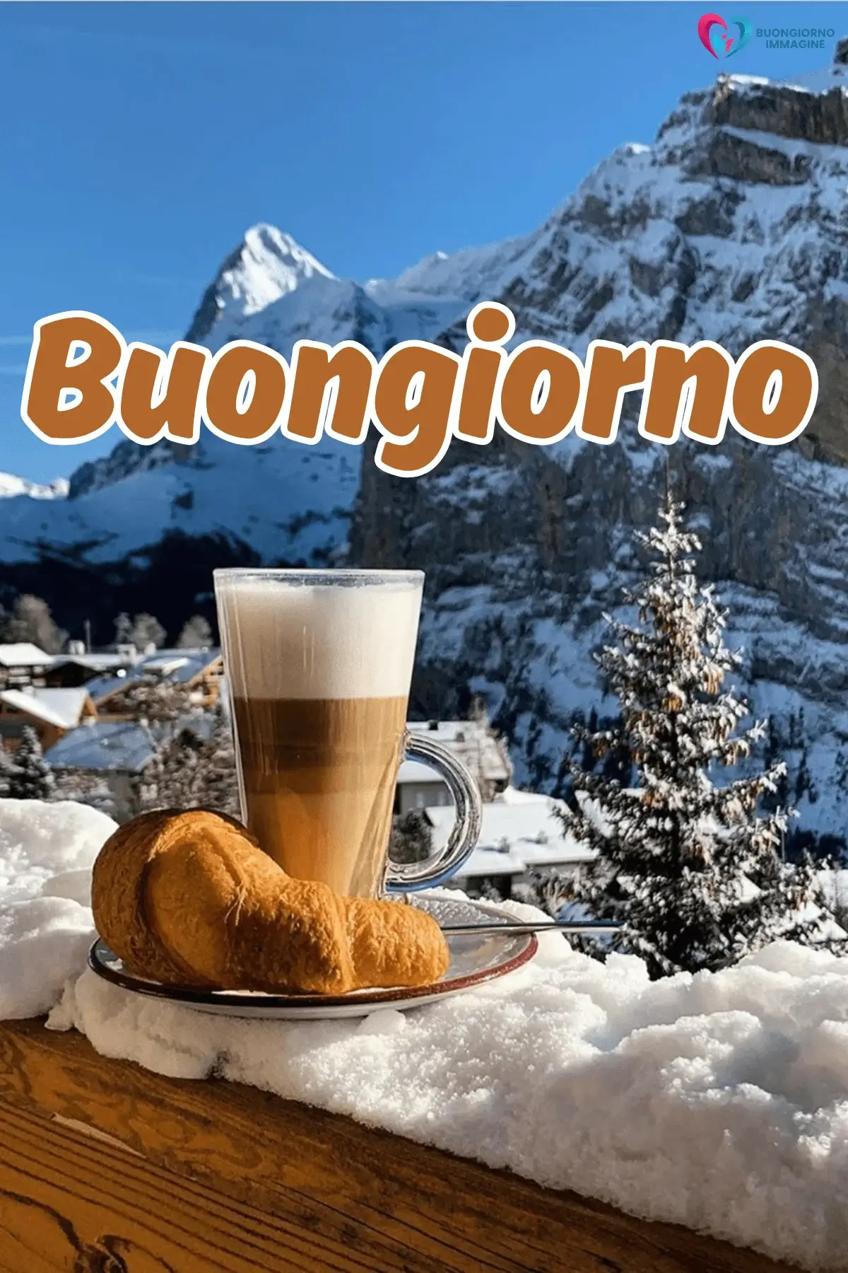 buongiorno invernale caldo con sorriso mattutino