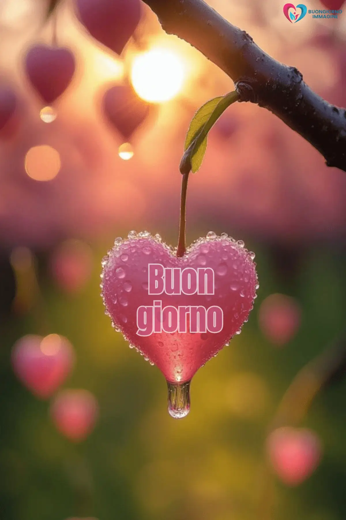 buongiorno cuore tenero con sorriso mattutino