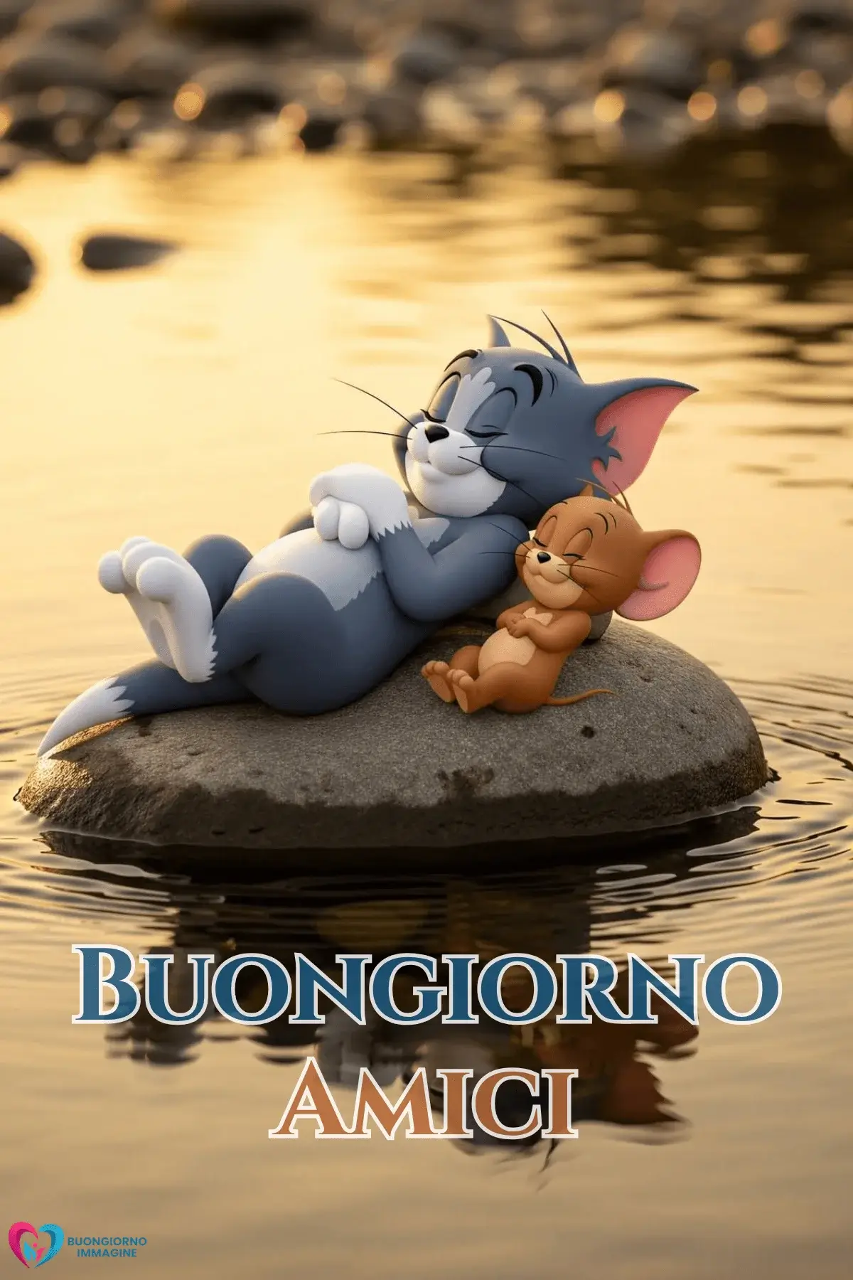 buongiorno amici affettuosi con sorriso mattutino