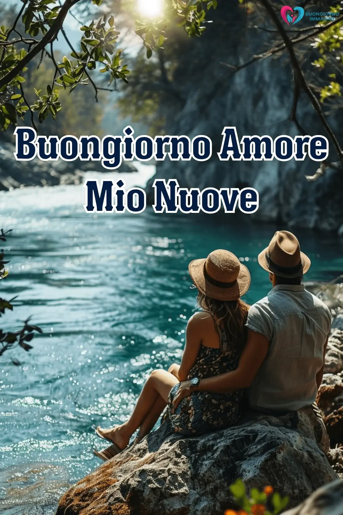 Immagini buongiorno coppia natura cascata