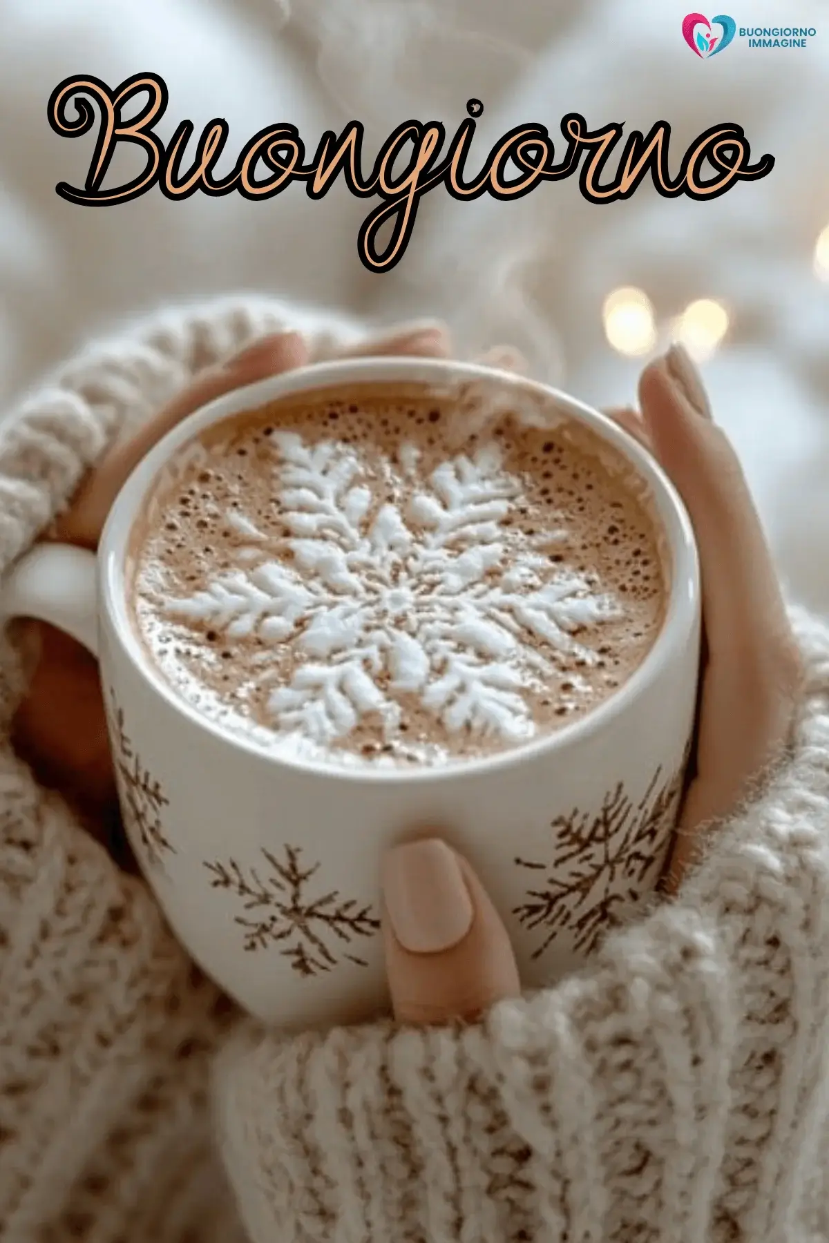 buongiorno invernale caldo con sorriso mattutino