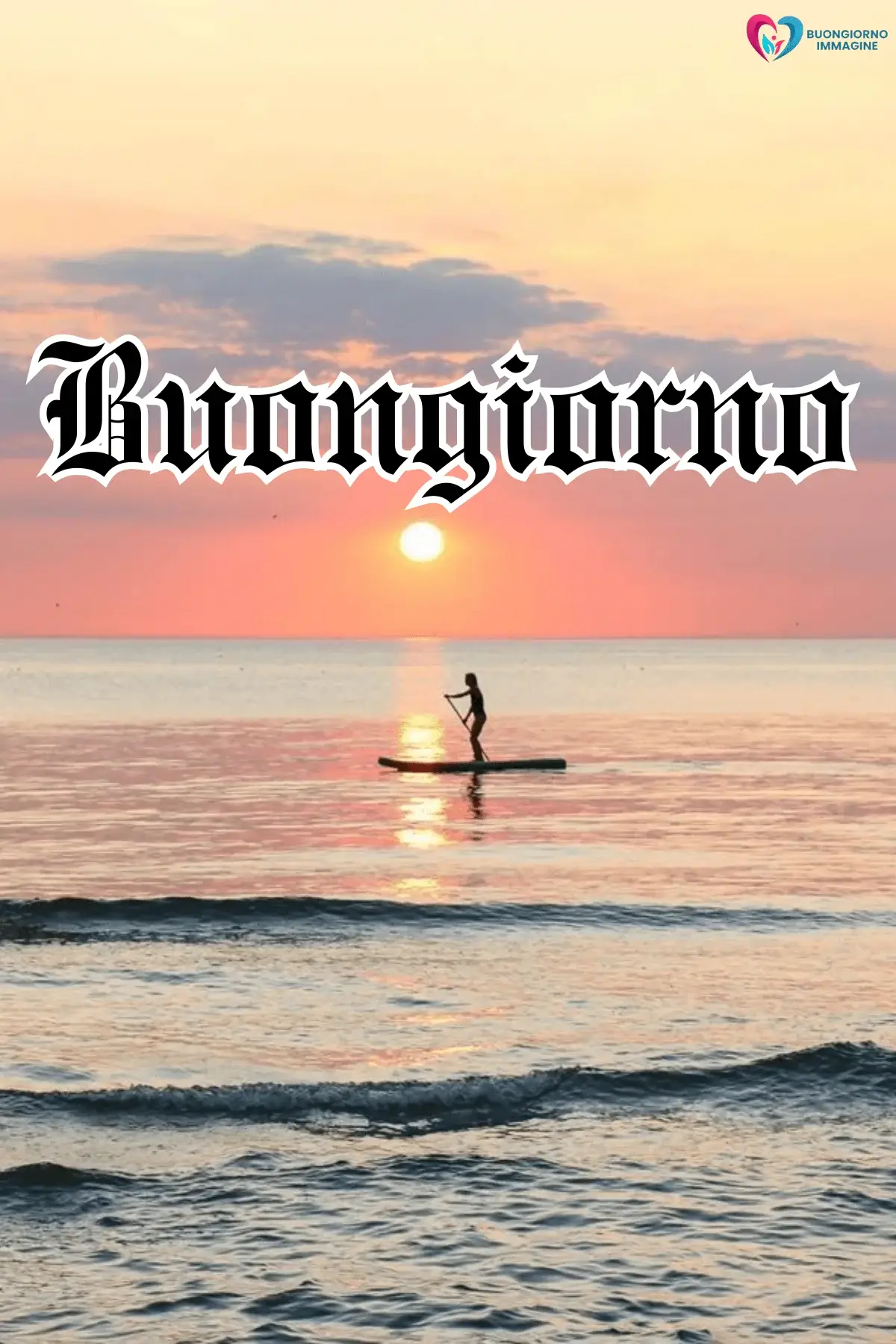 buongiorno estivo gratis paddleboard tramonto onde silhouette acqua