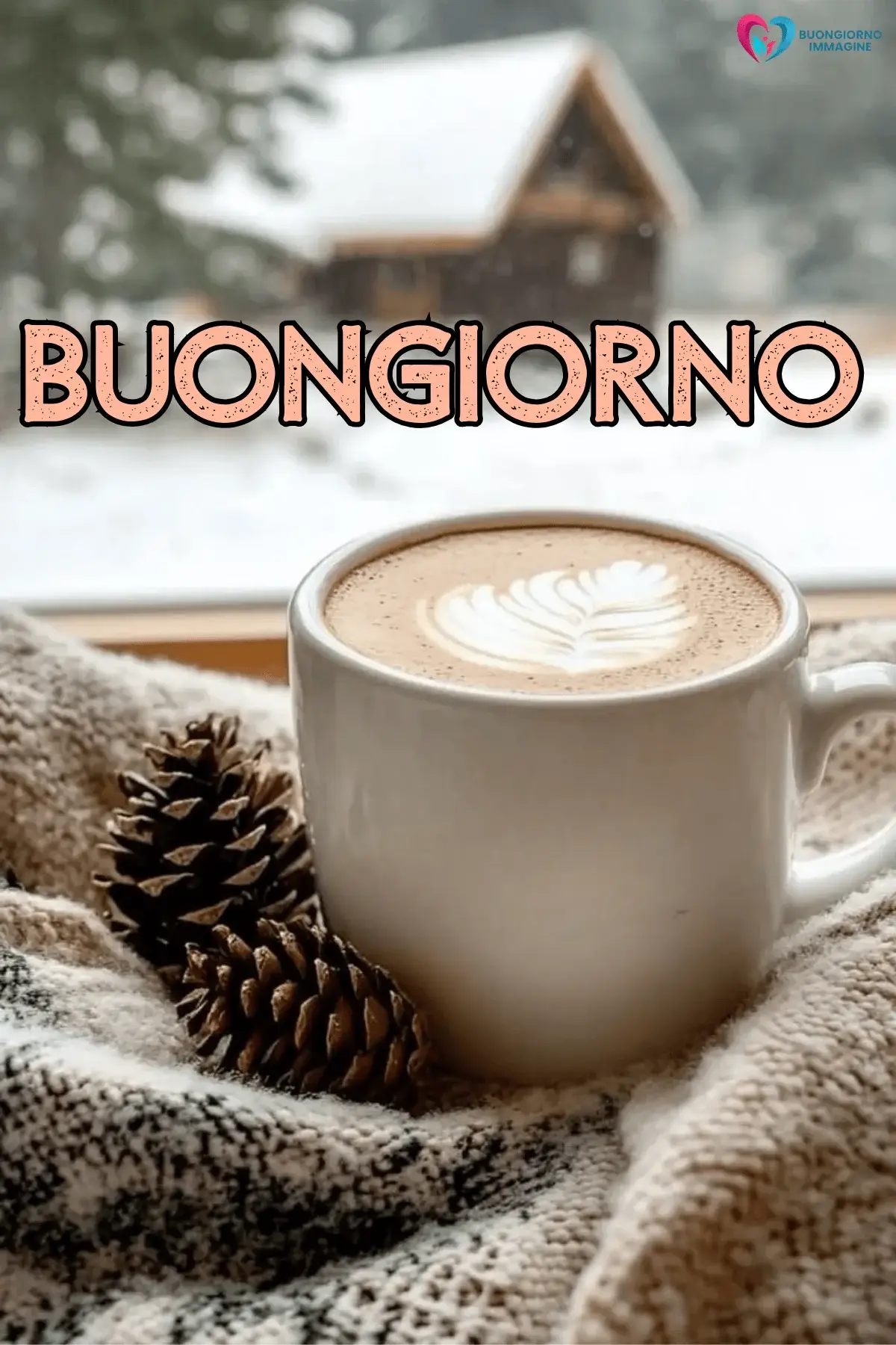 buongiorno invernale caldo con sorriso mattutino