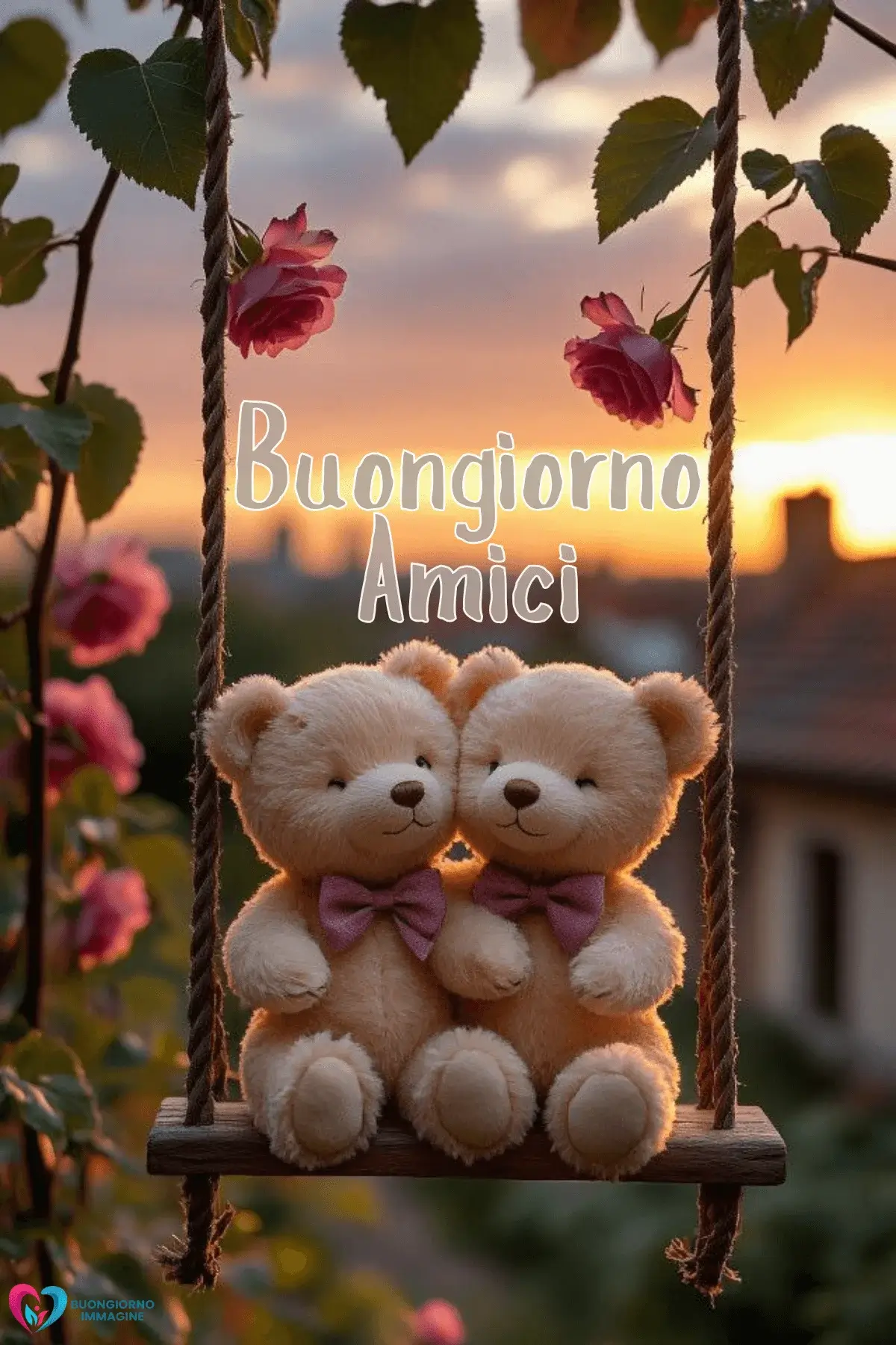 buongiorno amici affettuosi con sorriso mattutino