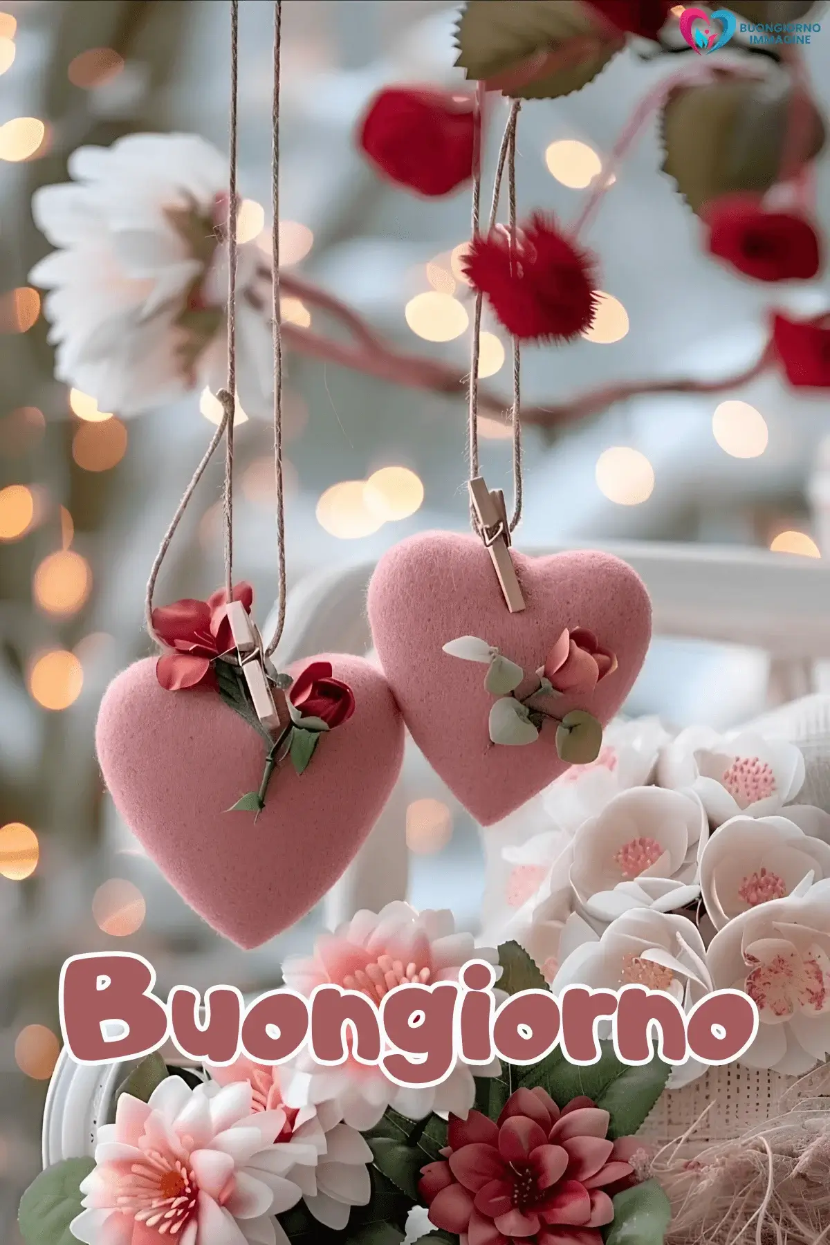 buongiorno cuore dolce con sorriso mattutino