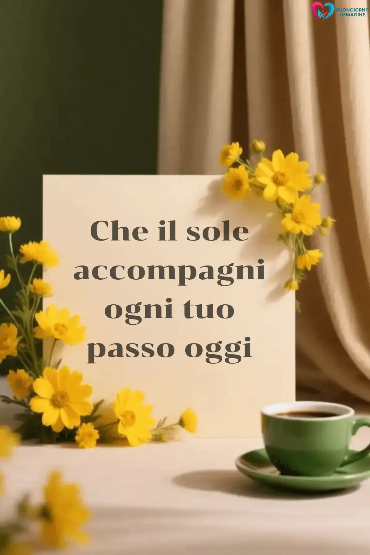 buongiorno frasi simpatiche originali con tazza cappuccino e croissant