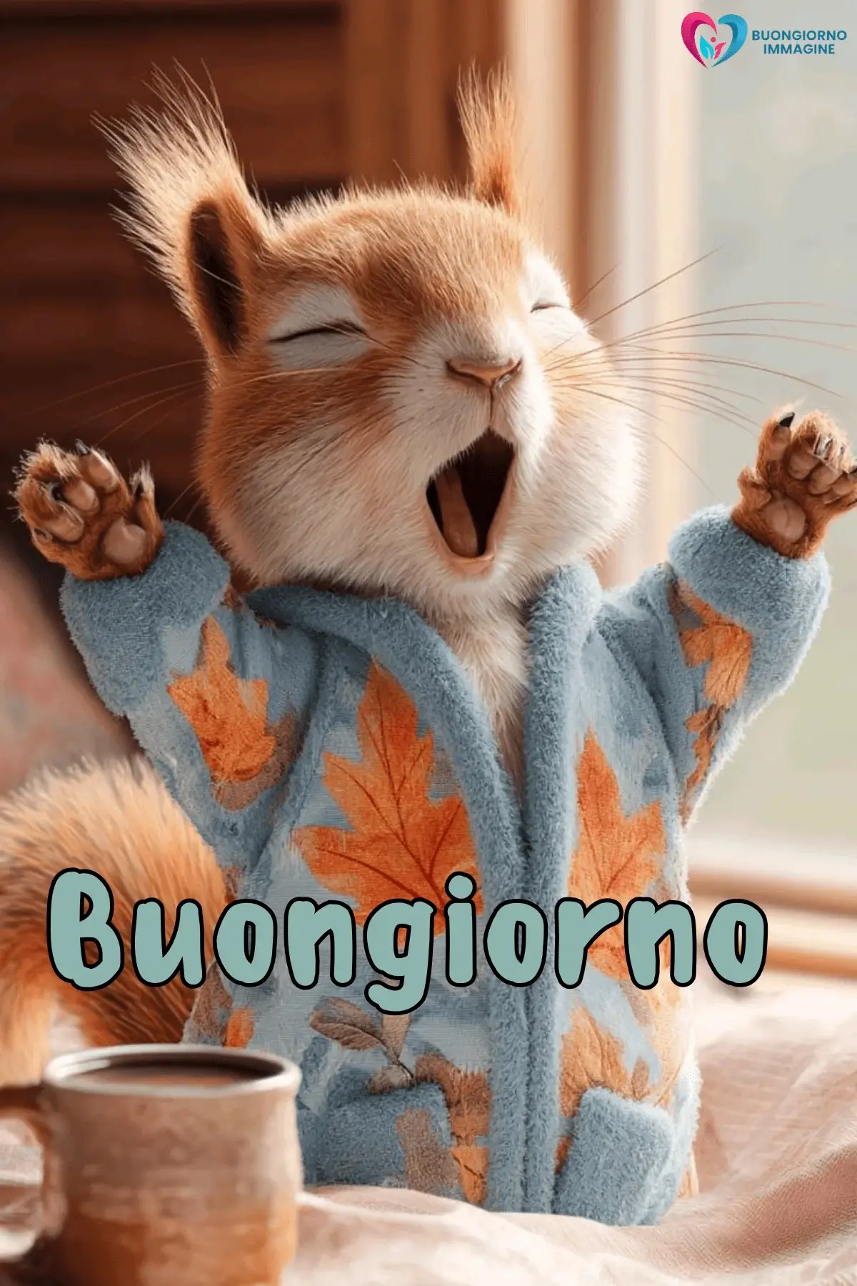 buongiorno divertente originale whatsapp con mare e alba dorata