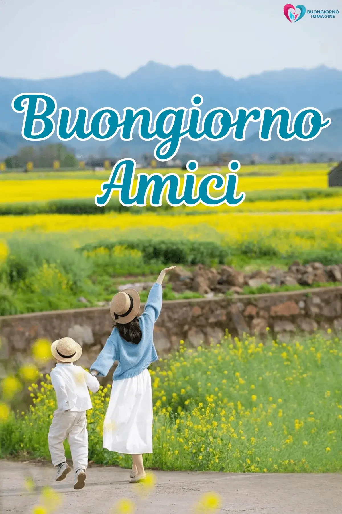 buongiorno amici divertenti con sorriso mattutino