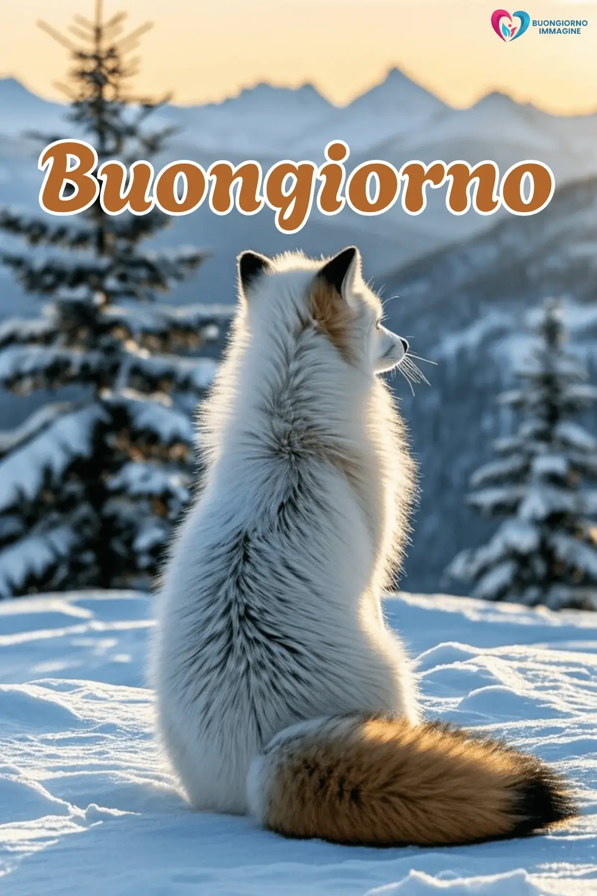 buongiorno invernale caldo con sorriso mattutino