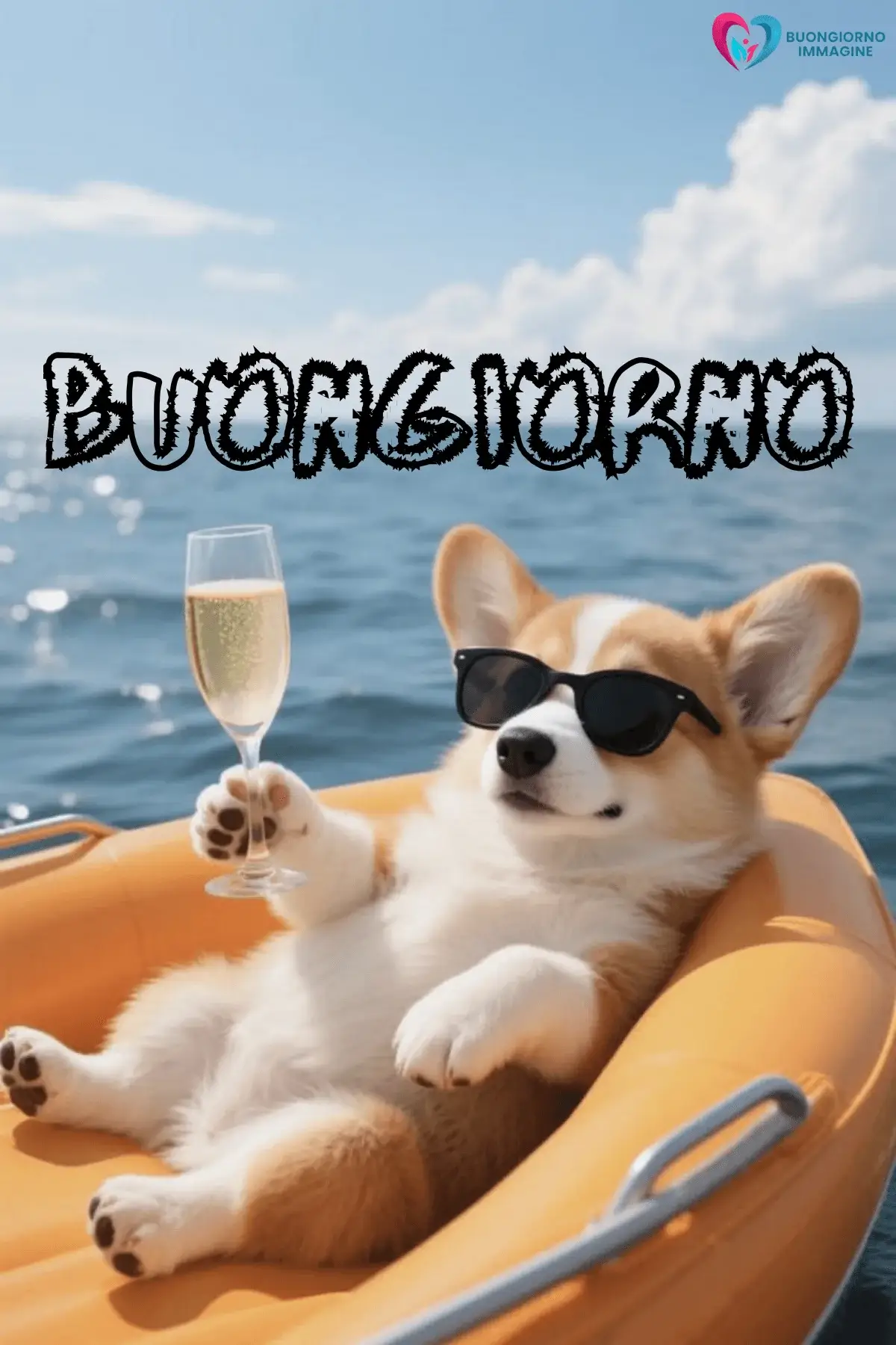 buongiorno divertente originale whatsapp con fiori colorati e sole