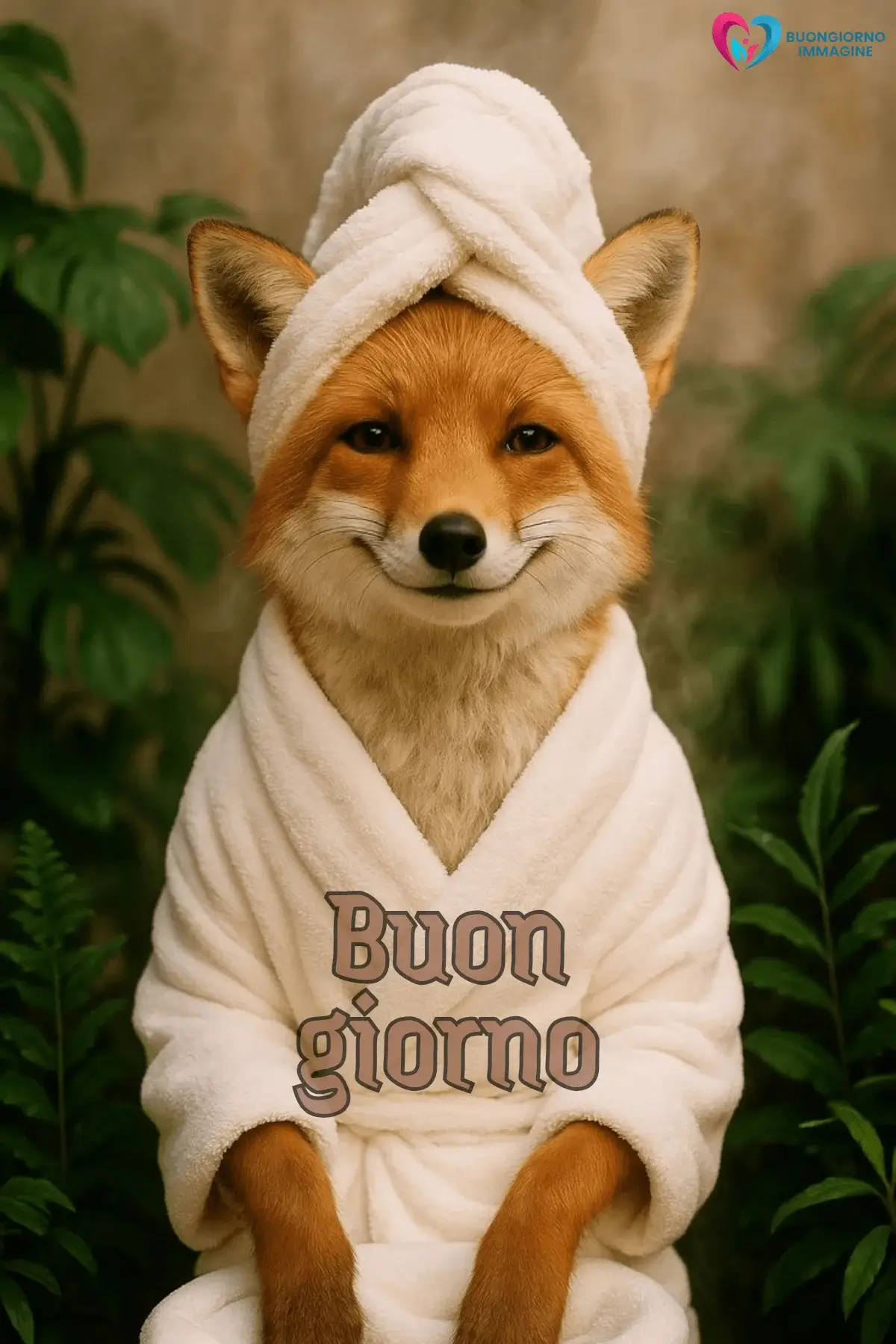 buongiorno divertente ridere irresistibile con colazione e tazza fumante