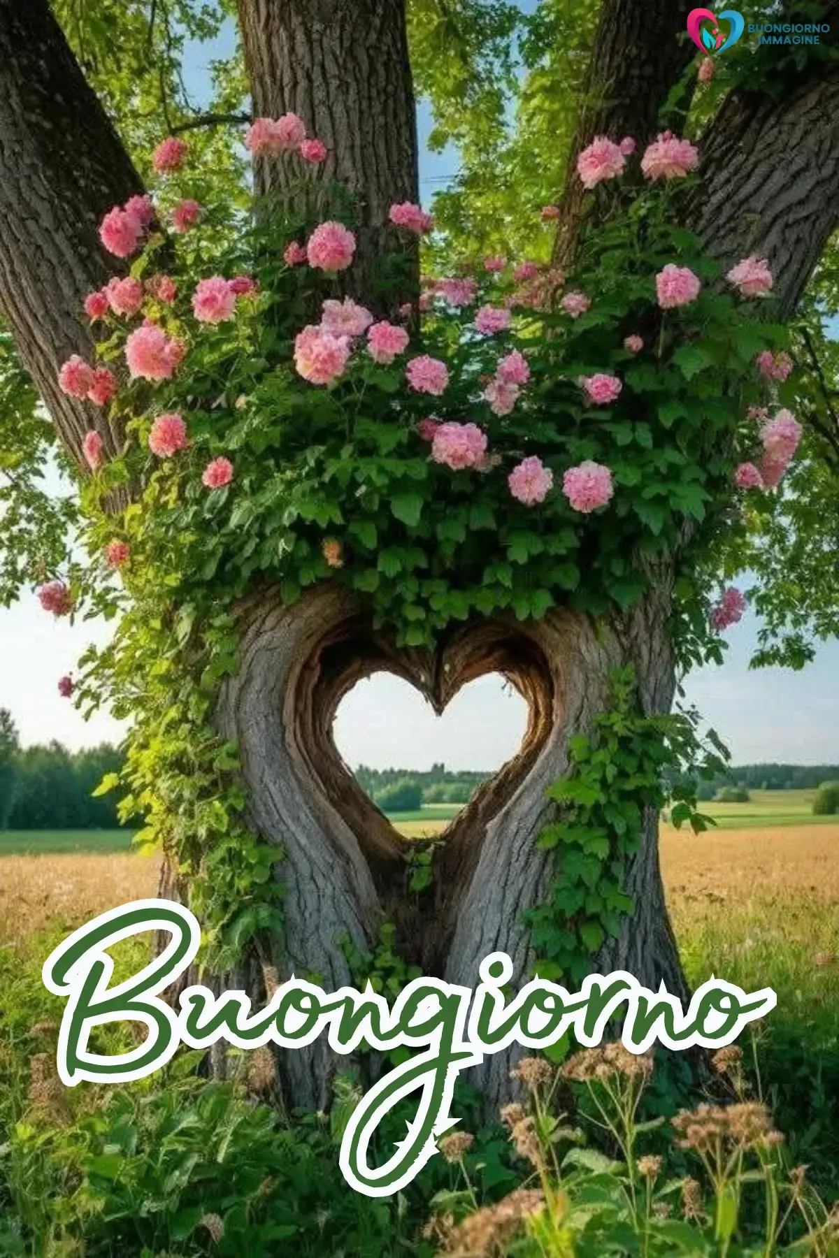 buongiorno cuore dolce con sorriso mattutino