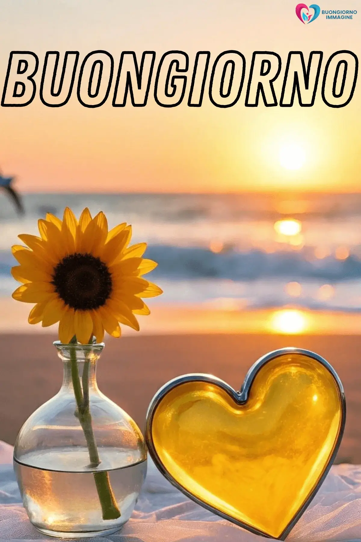 buongiorno cuore dolce con sorriso mattutino