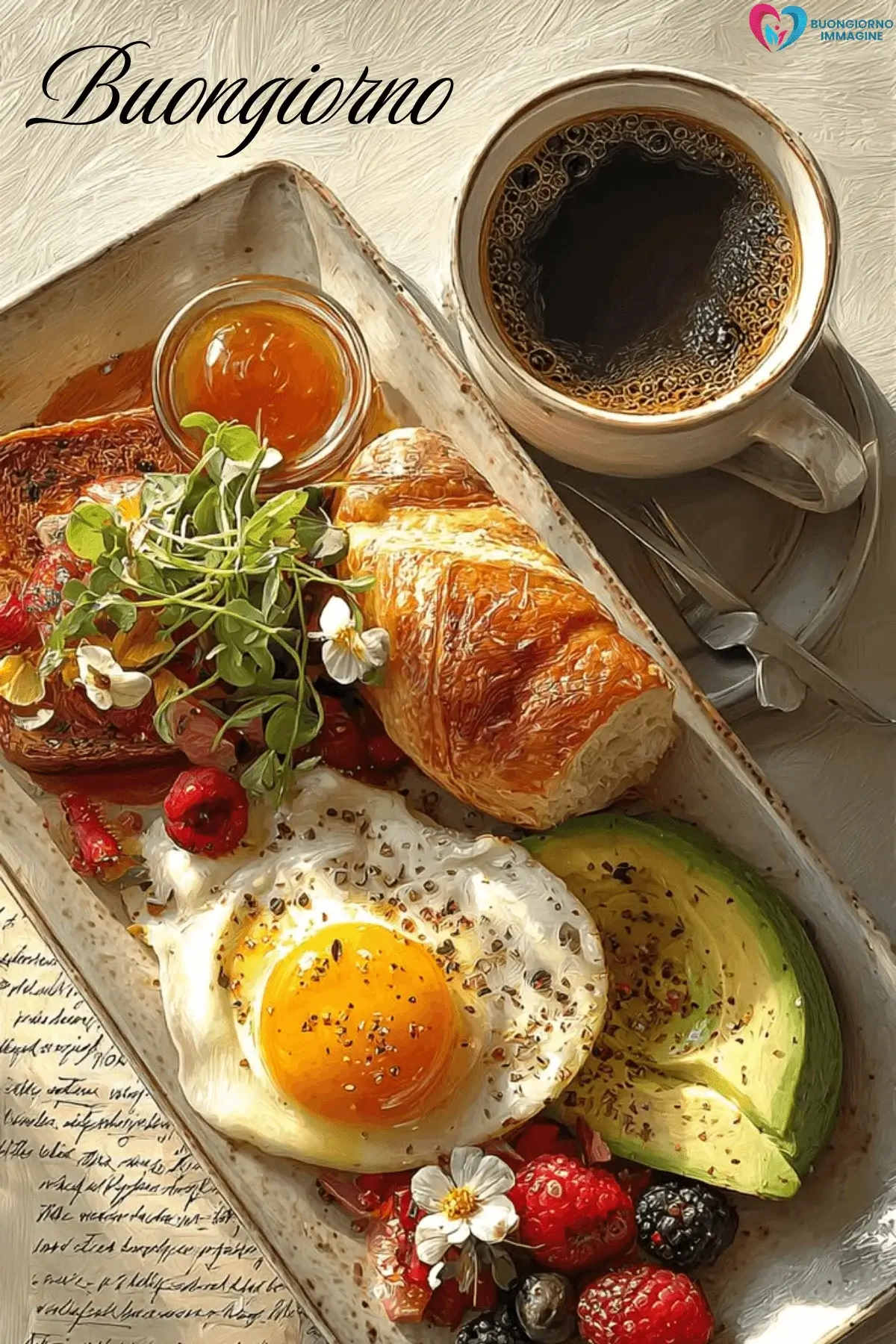 breakfast italiano con tavola del mattino