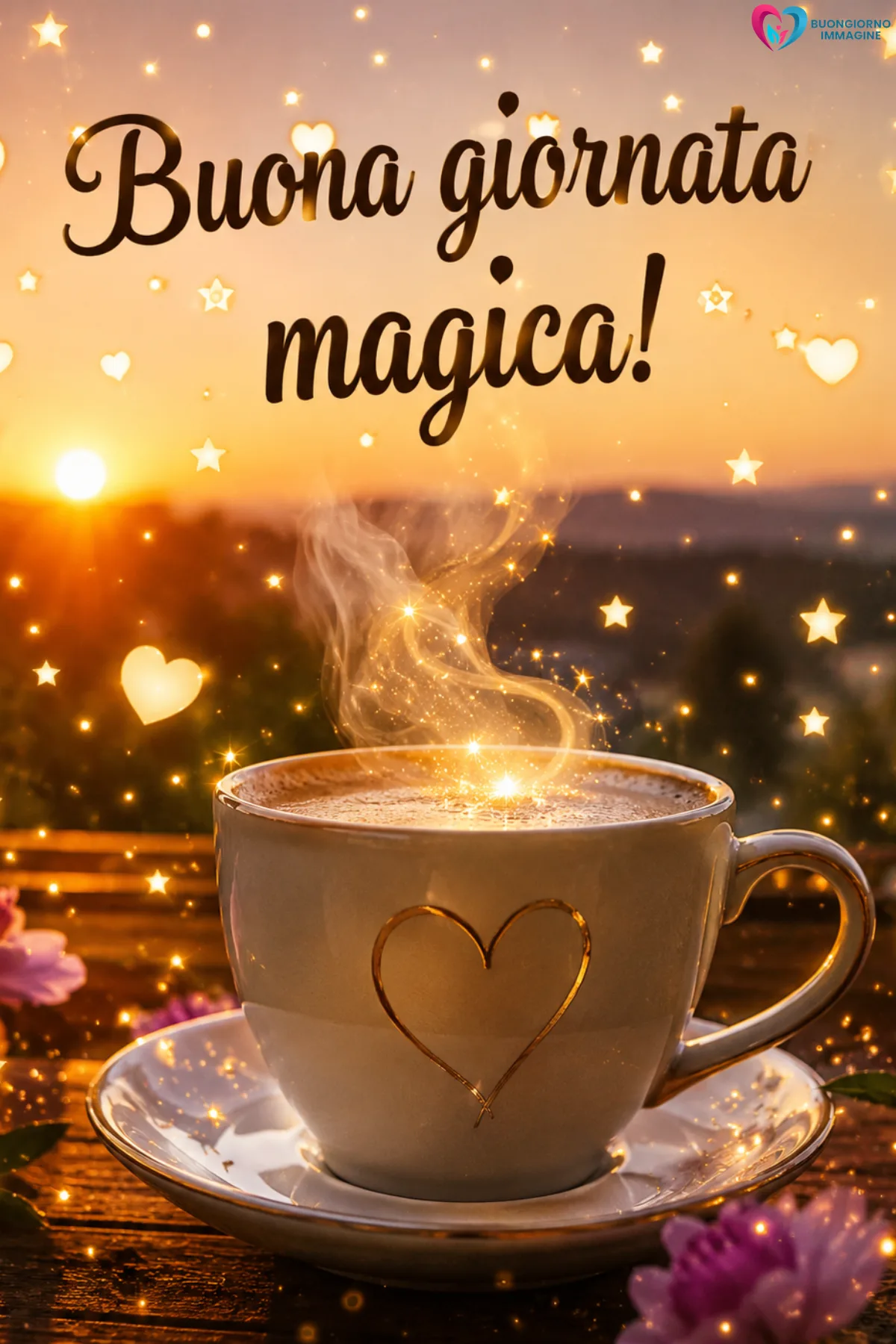 buongiorno buona giornata immagini con paesaggio luminoso del mattino
