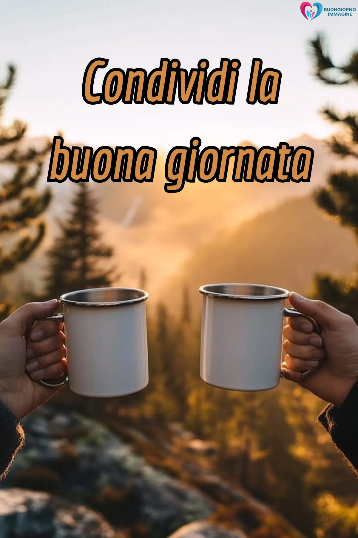 buongiorno e buona giornata con caffè e biscotti freschi