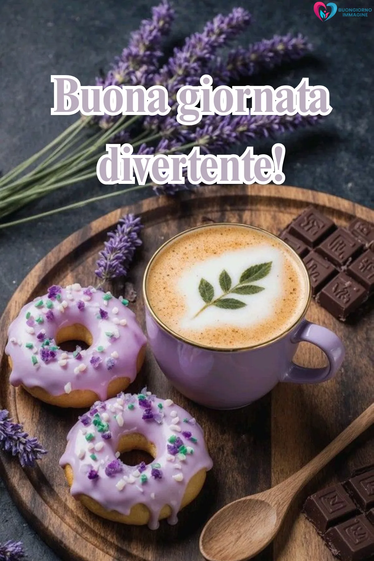 buongiorno buona giornata immagini con tazza cappuccino e croissant
