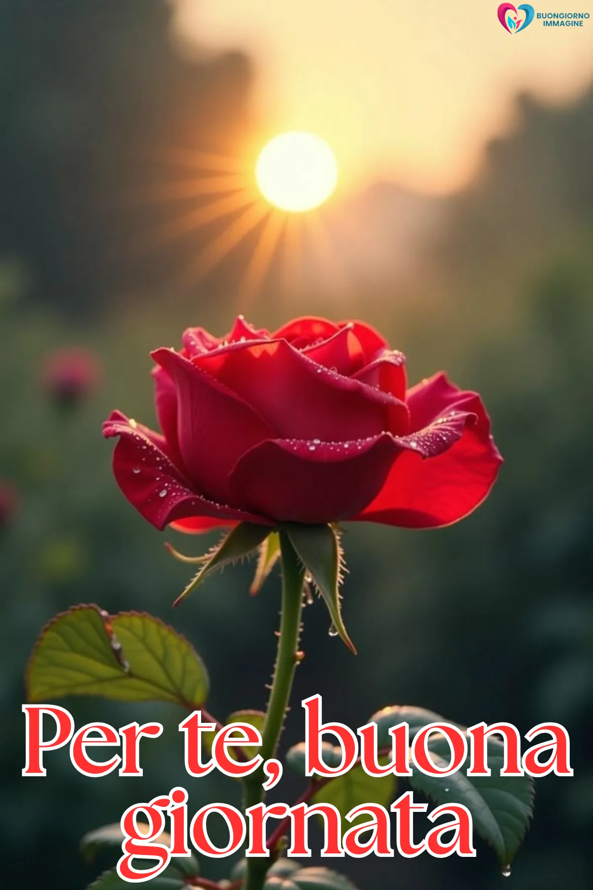 buona giornata gratis whatsapp con fiori colorati e sole