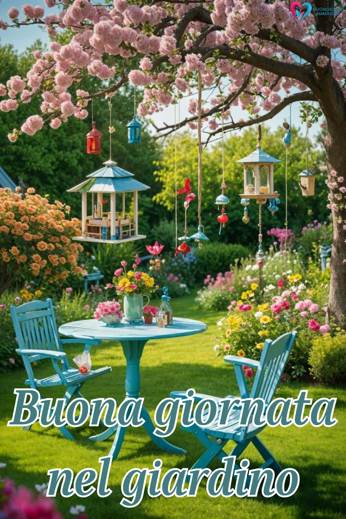 buona giornata immagini bellissime con terrazza e colazione italiana