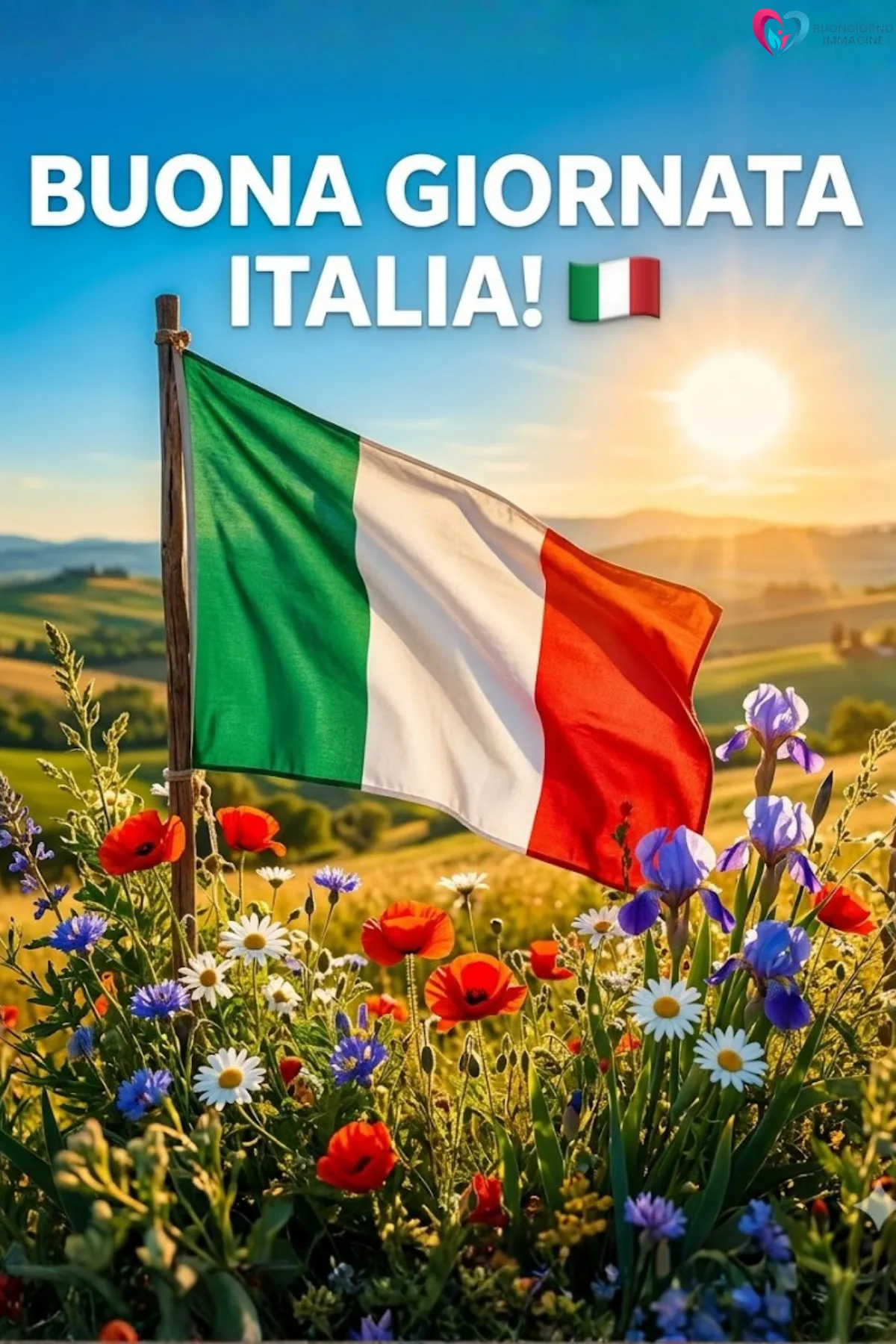 buona giornata gratis whatsapp con giardino fiorito e farfalle