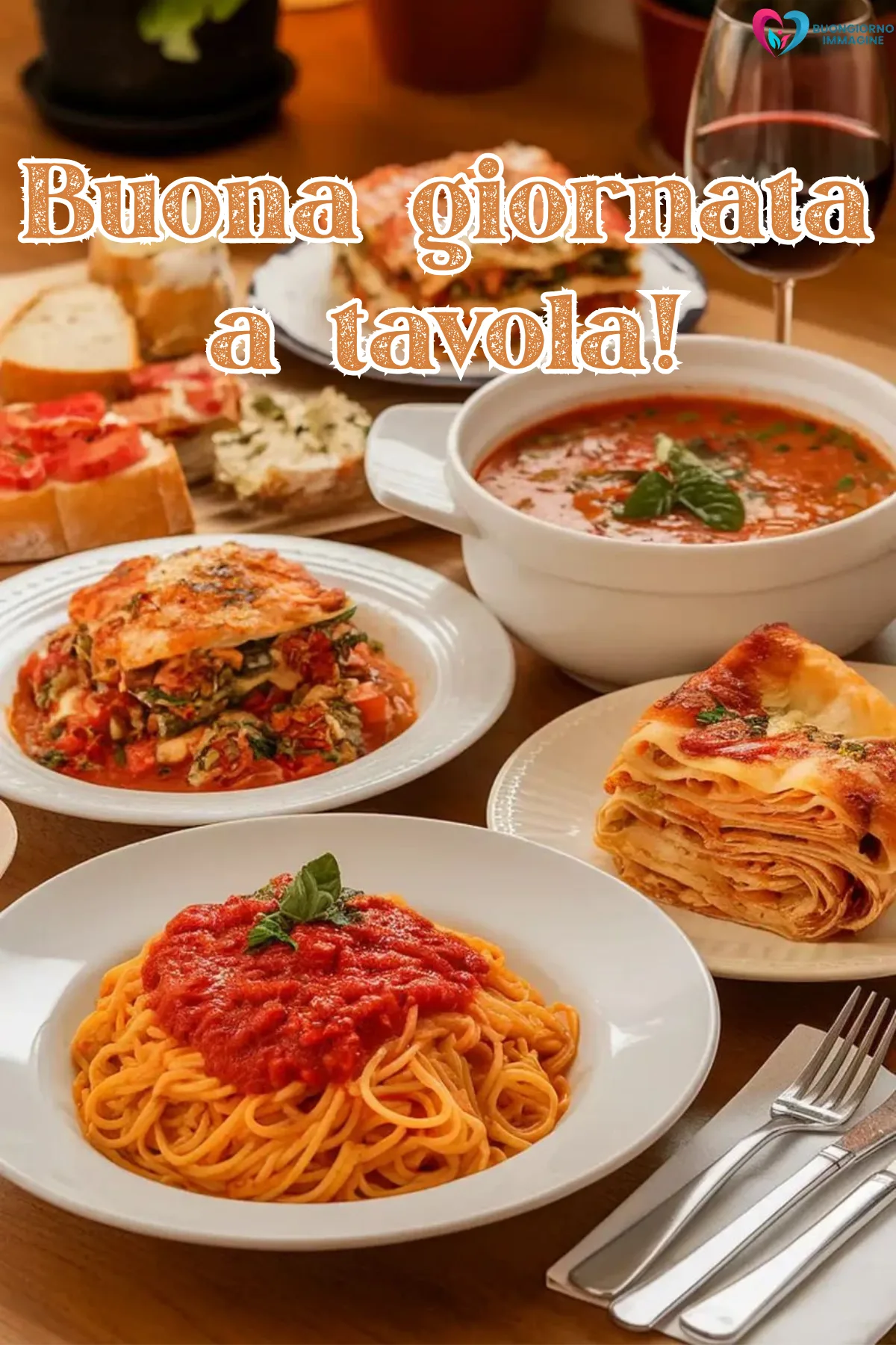 buona giornata gratis whatsapp con colazione e tazza fumante