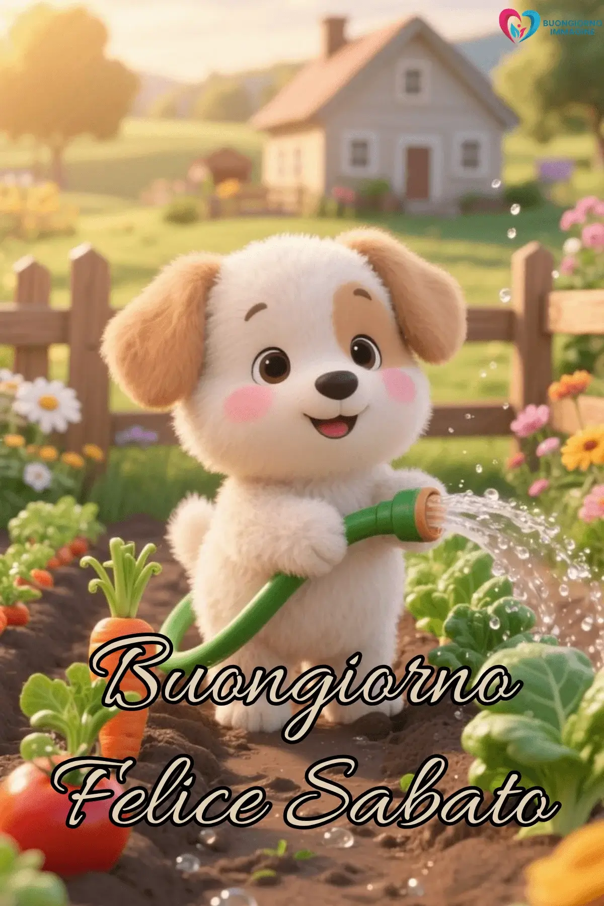 buongiorno buon sabato con felicità e sorriso