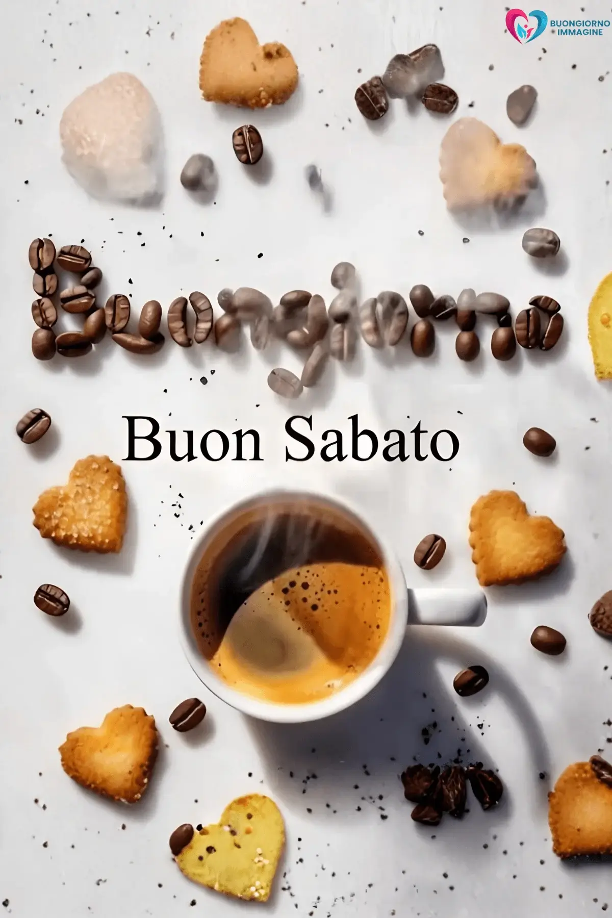 buongiorno buon sabato con giornata felice