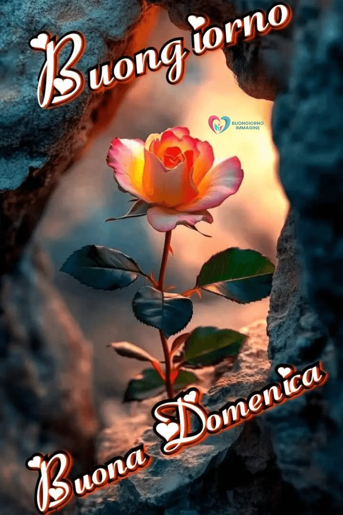 buongiorno buona domenica con sorriso e positività
