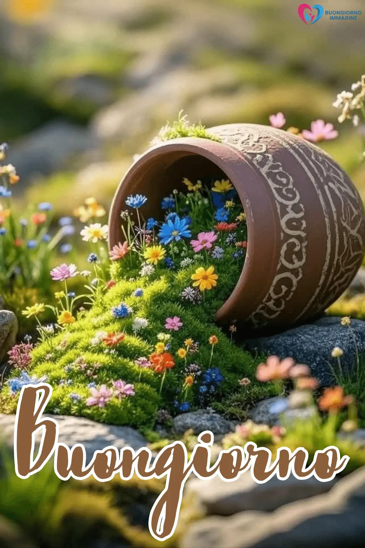 buongiorno con fiori e atmosfera romantica