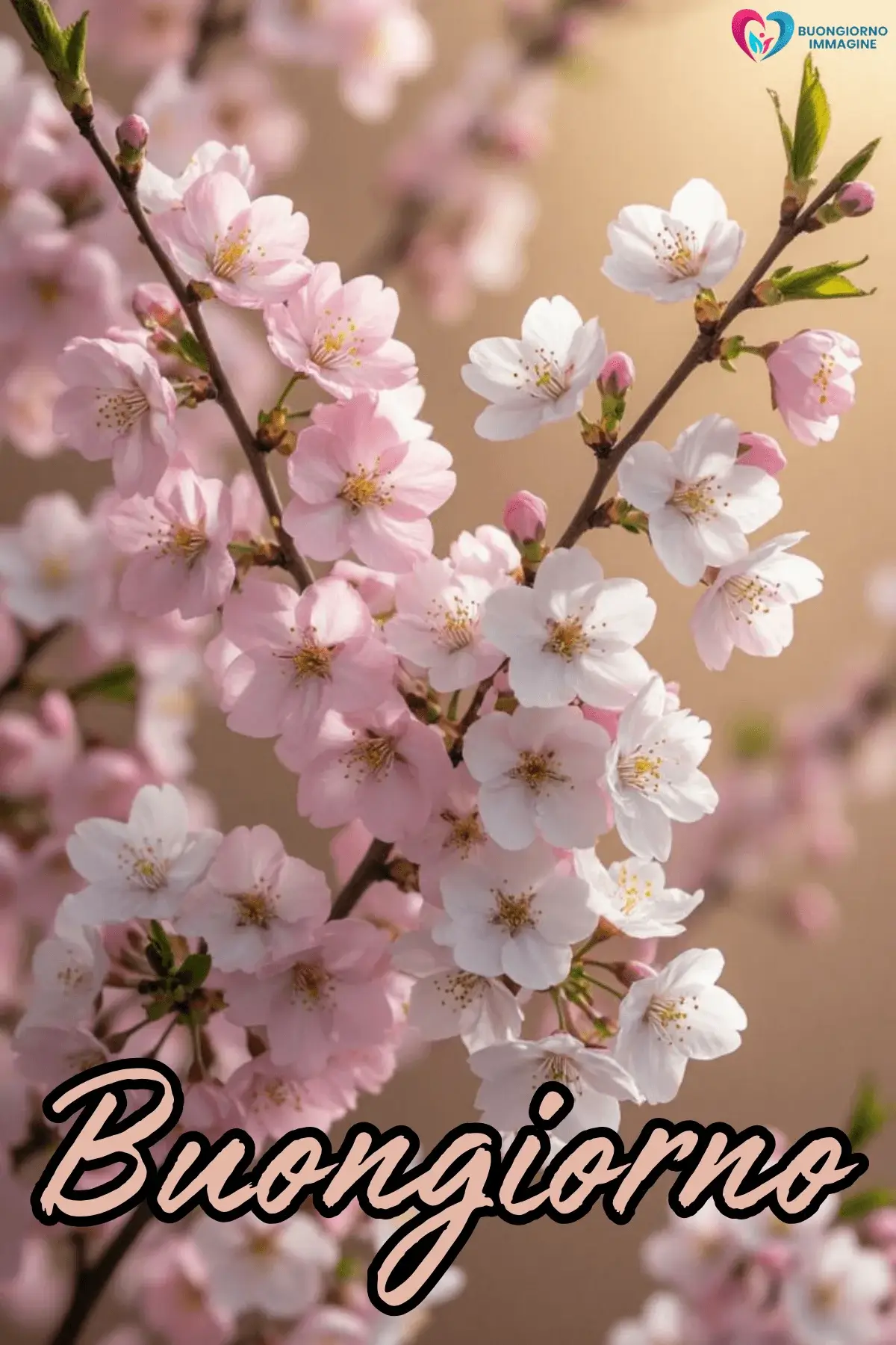 buongiorno con fiori e felicità mattutina