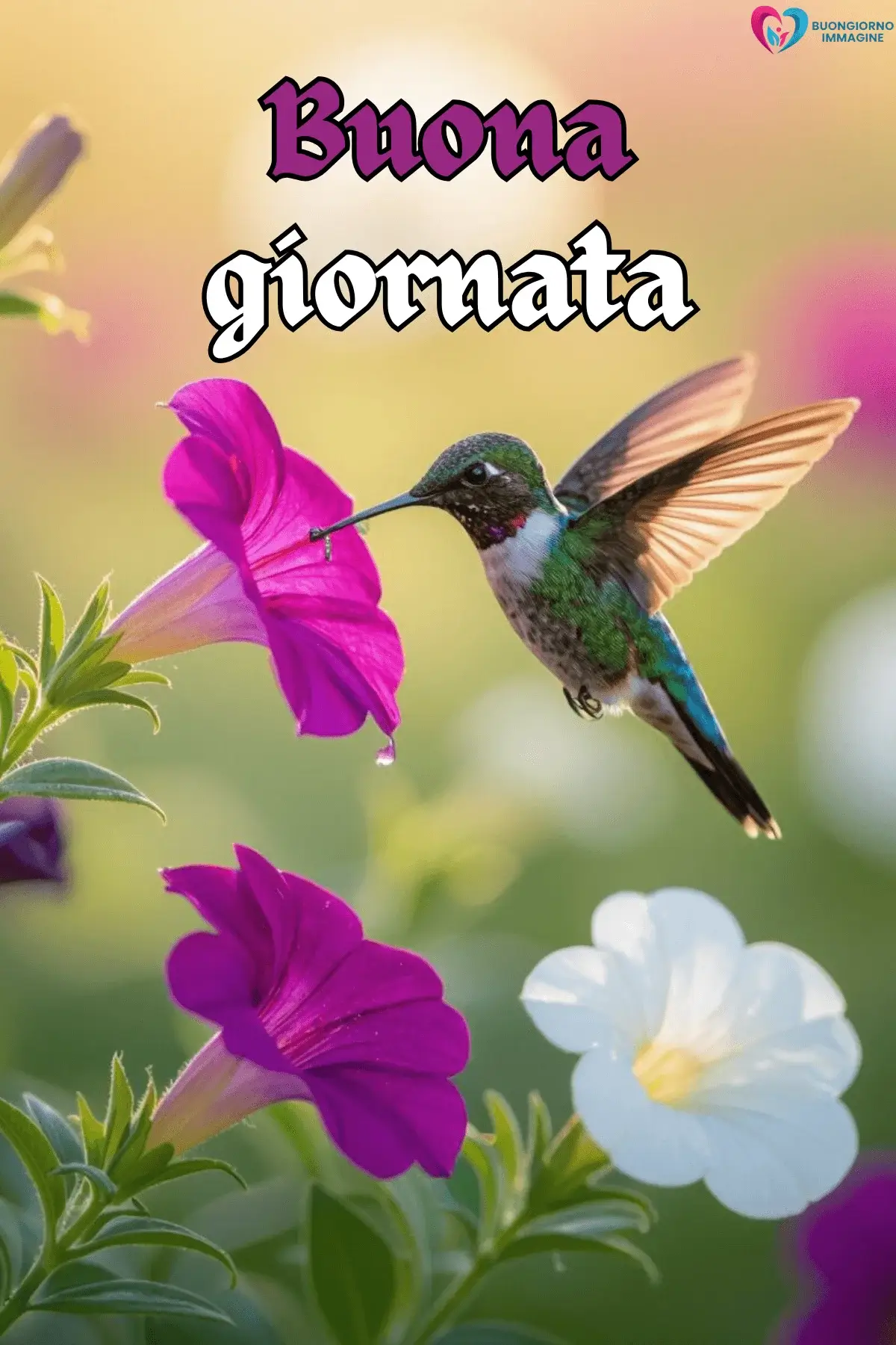 buongiorno con fiori e luce naturale