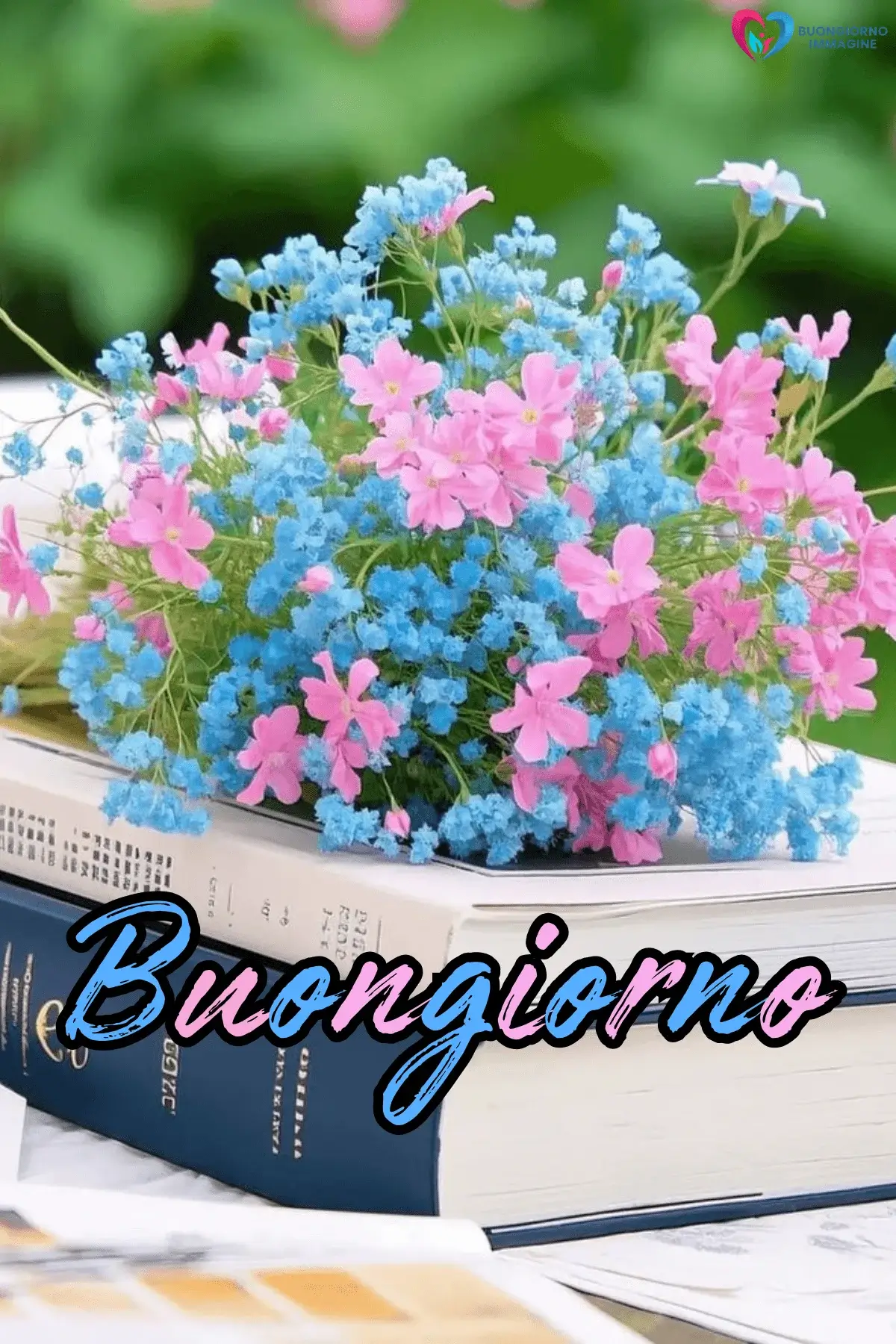 buongiorno con fiori e parole gentili