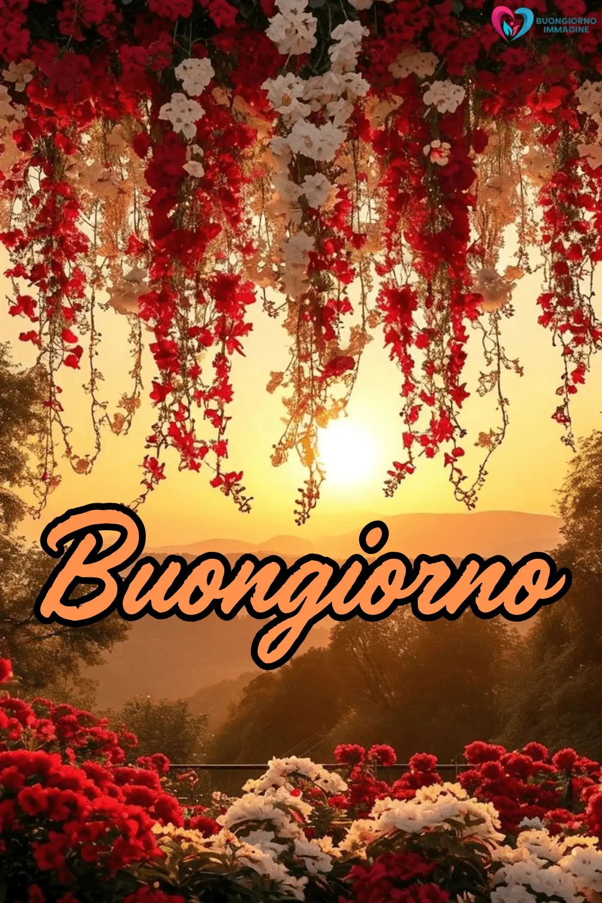 buongiorno con fiori freschi del mattino