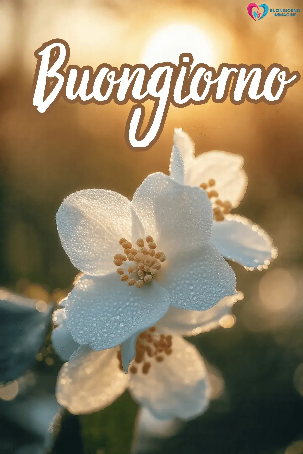 buongiorno con i fiori e caffè del mattino