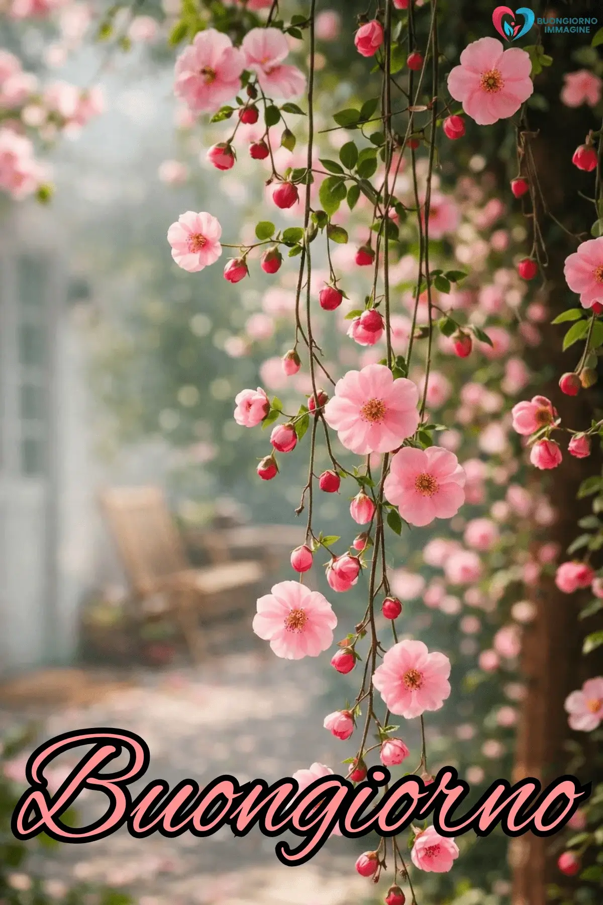 buongiorno con i fiori e frasi positive italiane