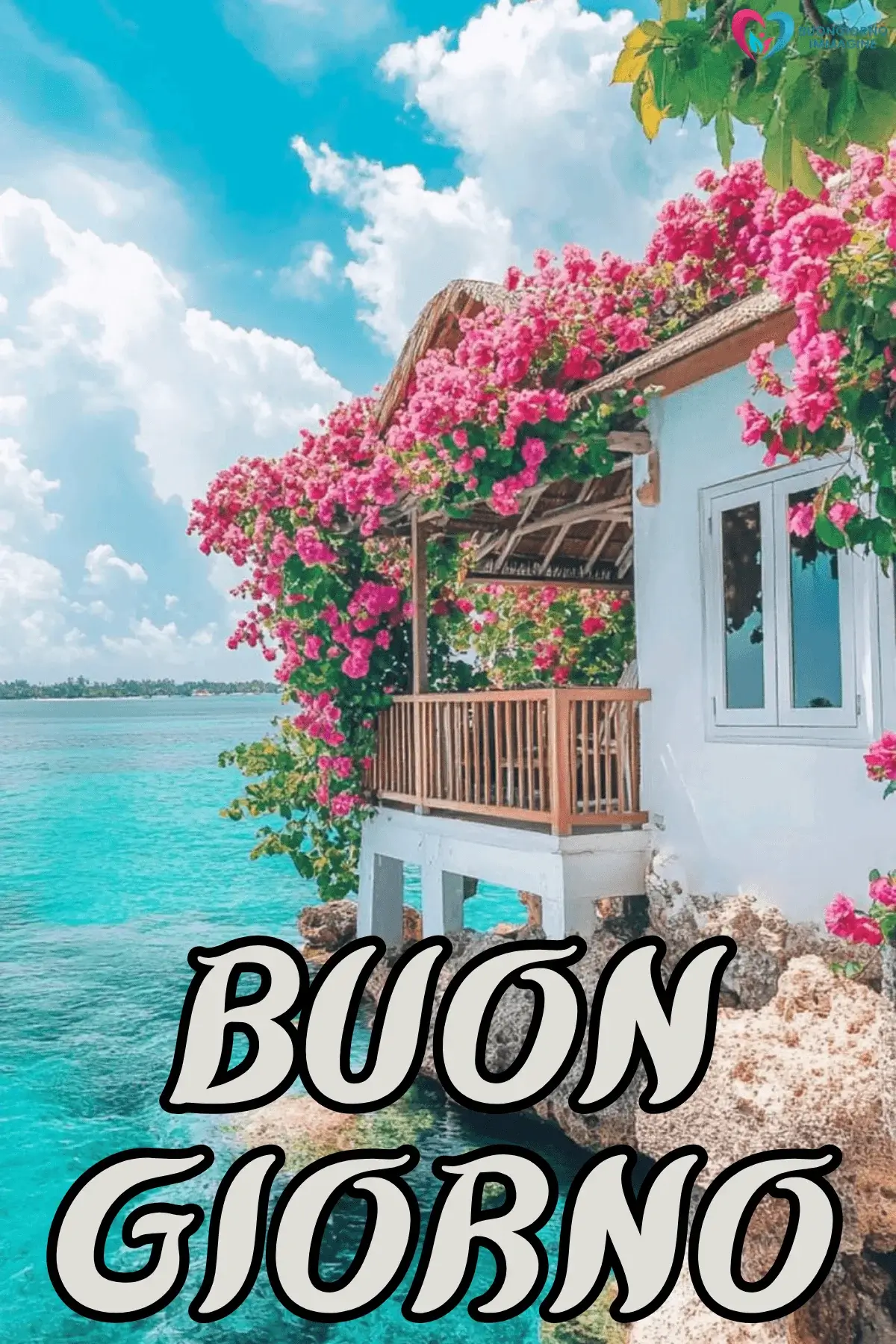 buongiorno con i fiori e messaggi felici