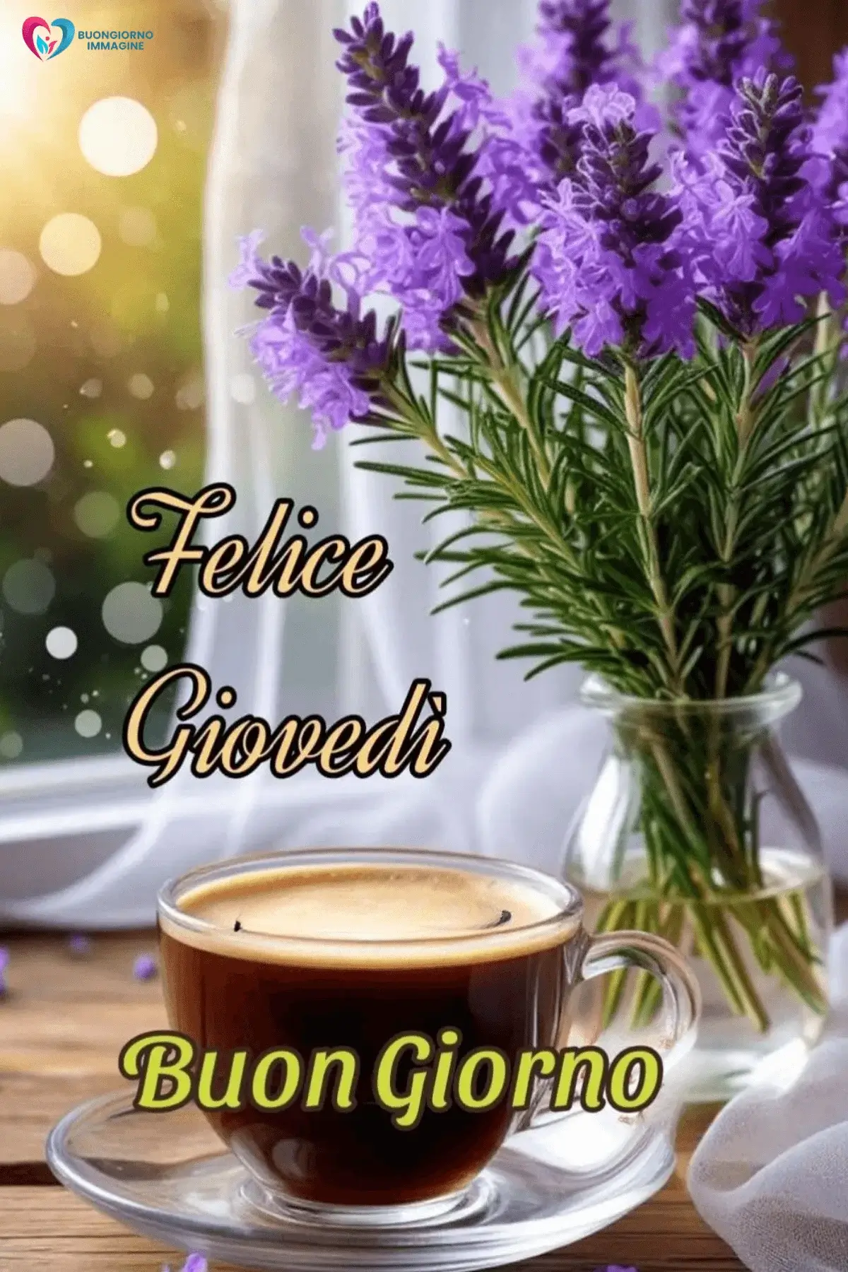 buongiorno giovedì immagini con scena rilassante