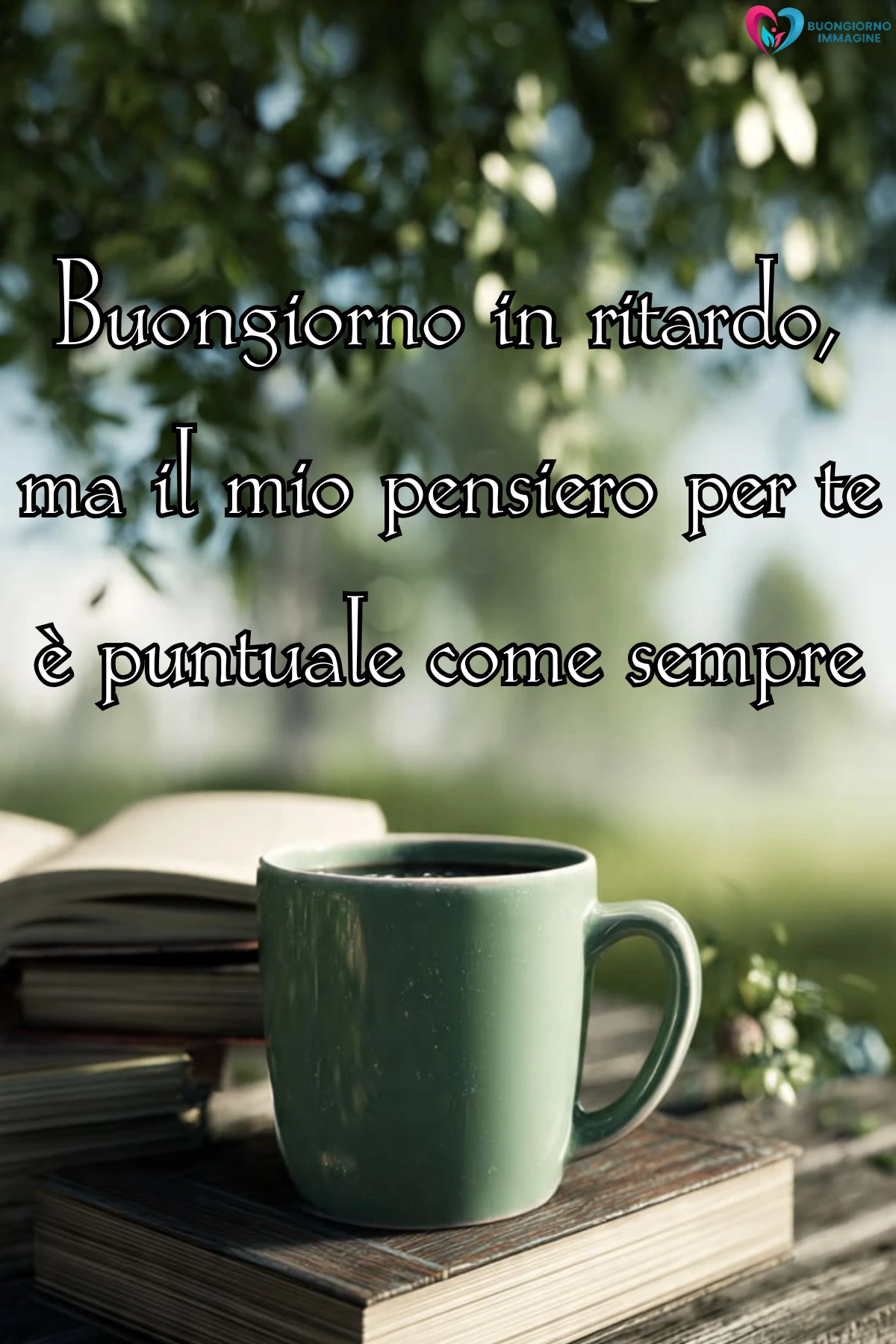 buongiorno in ritardo divertente con bouquet di rose fresche