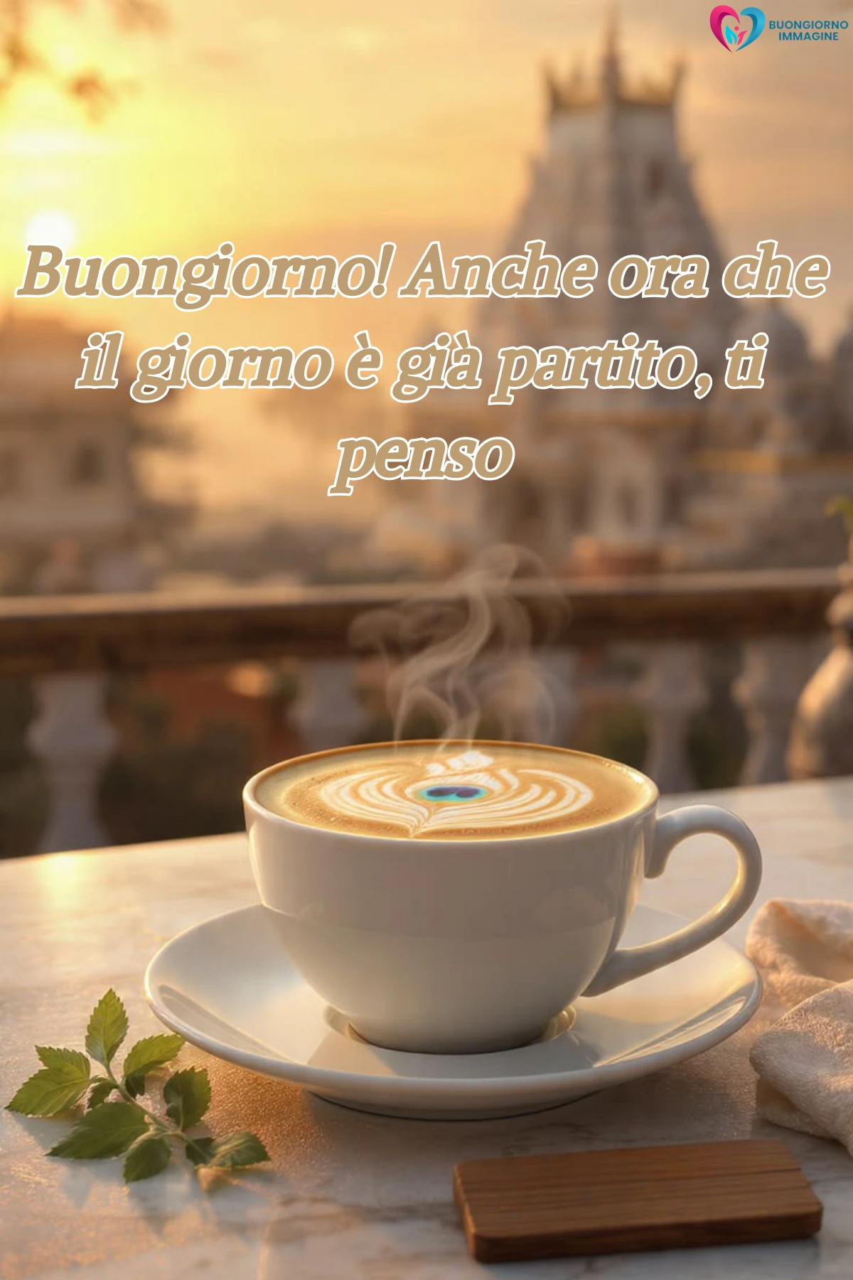 buongiorno in ritardo divertente con paesaggio luminoso del mattino