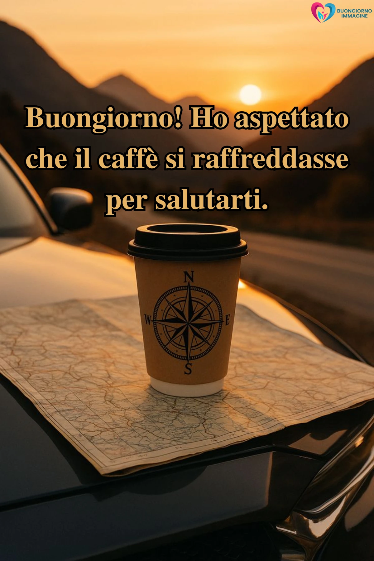 buongiorno tardi spiritoso whatsapp con fiori colorati e sole