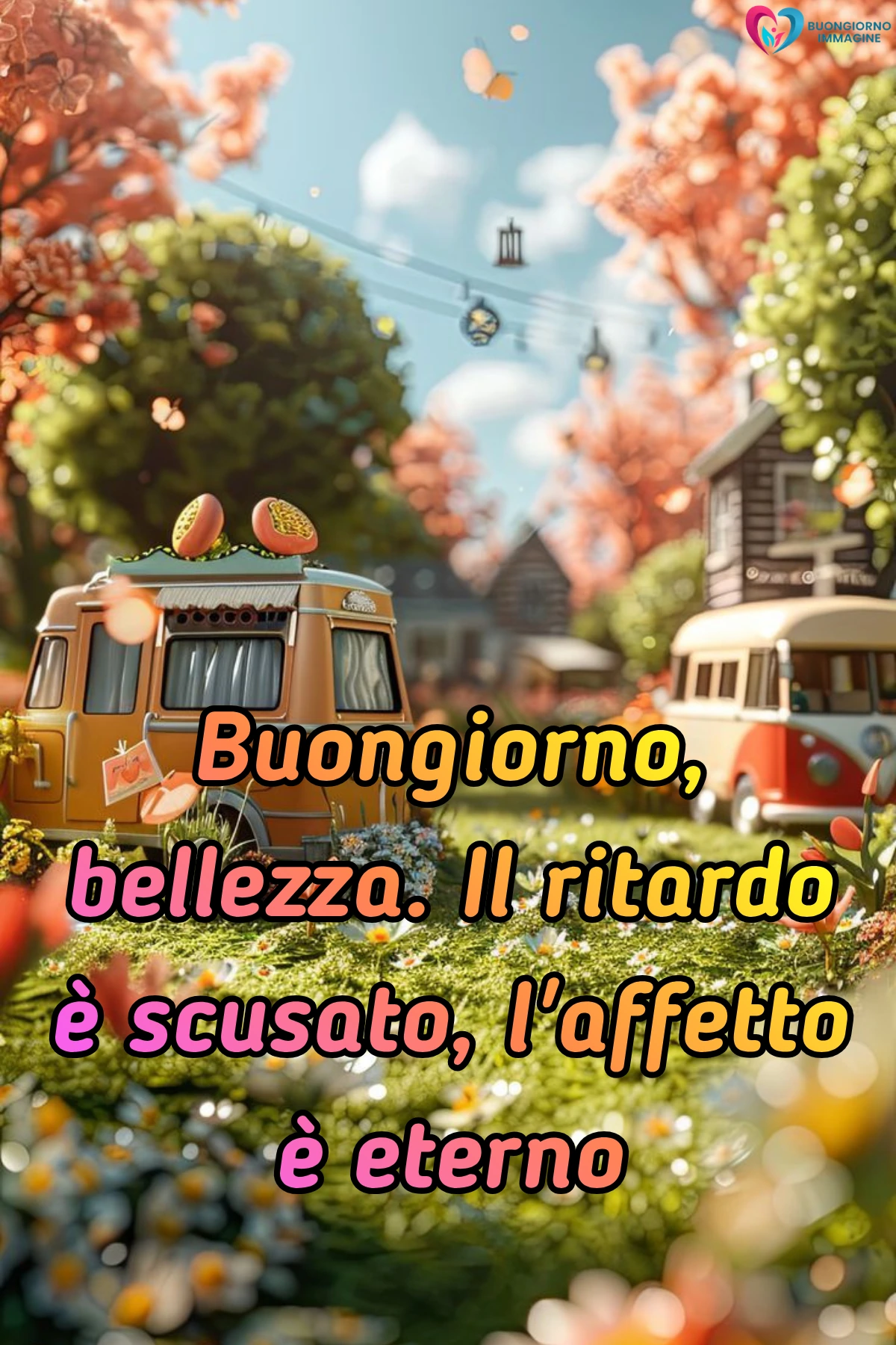 buongiorno tardi spiritoso whatsapp con mare e alba dorata