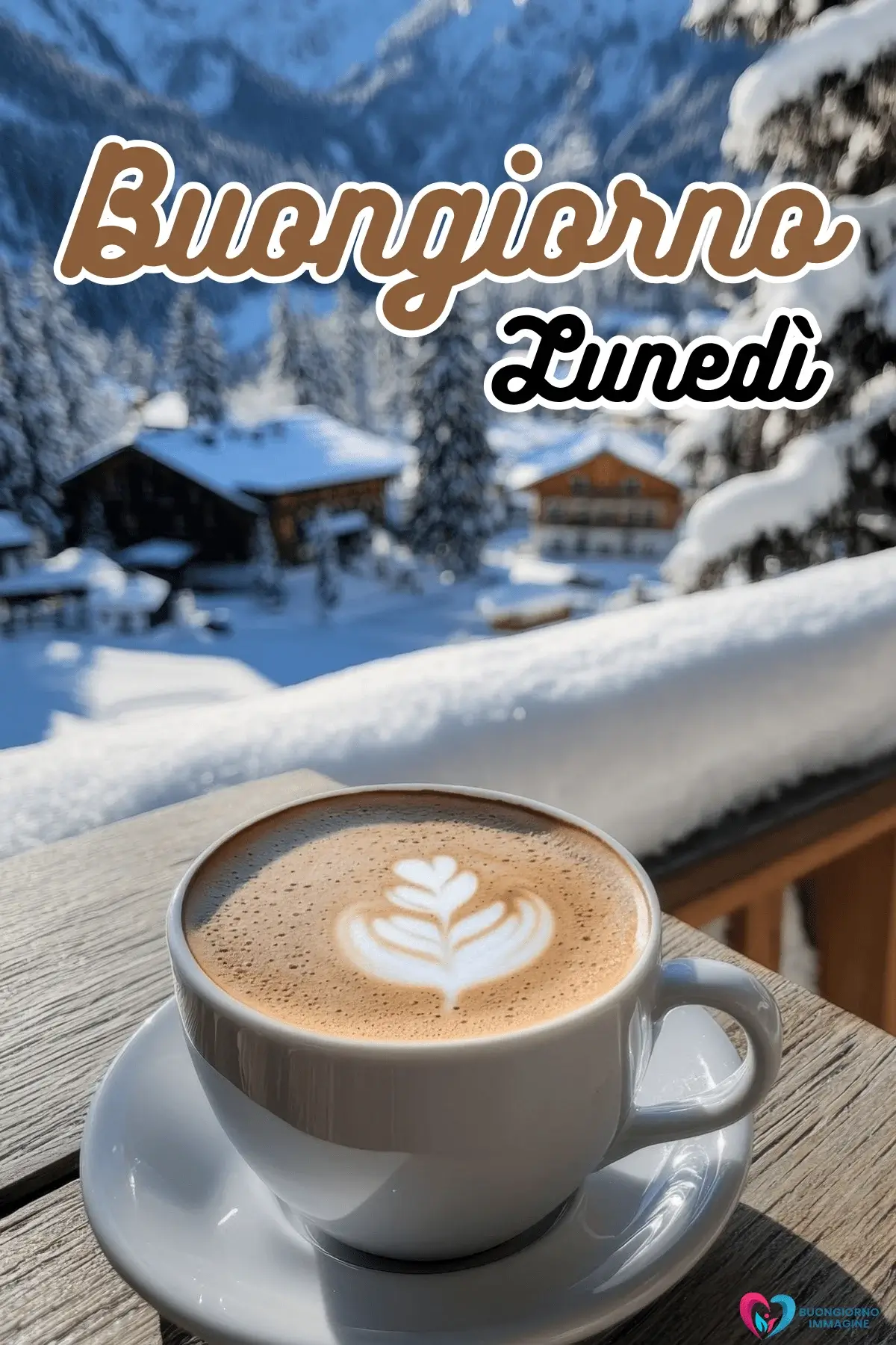 buongiorno lunedì con caffè caldo