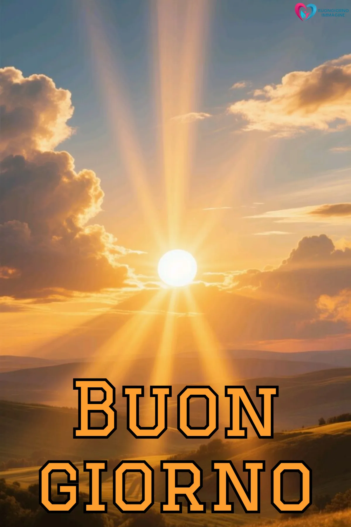 buon giorno immagini nuove con giardino fiorito e farfalle