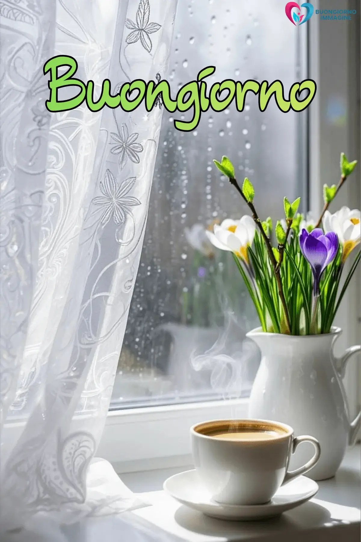 buongiorno pioggia con energia positiva mattutina